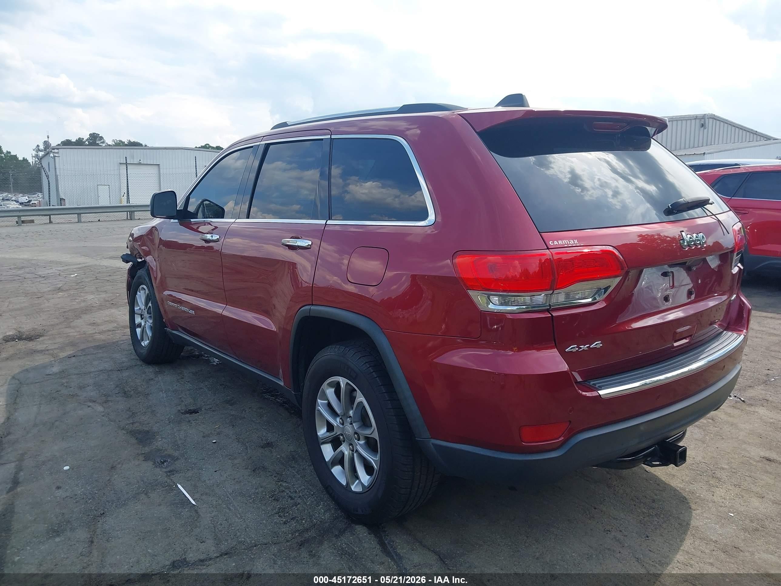 2015 Jeep Grand Cherokee Limited Burgundy vin: 1C4RJFBG5FC208979
