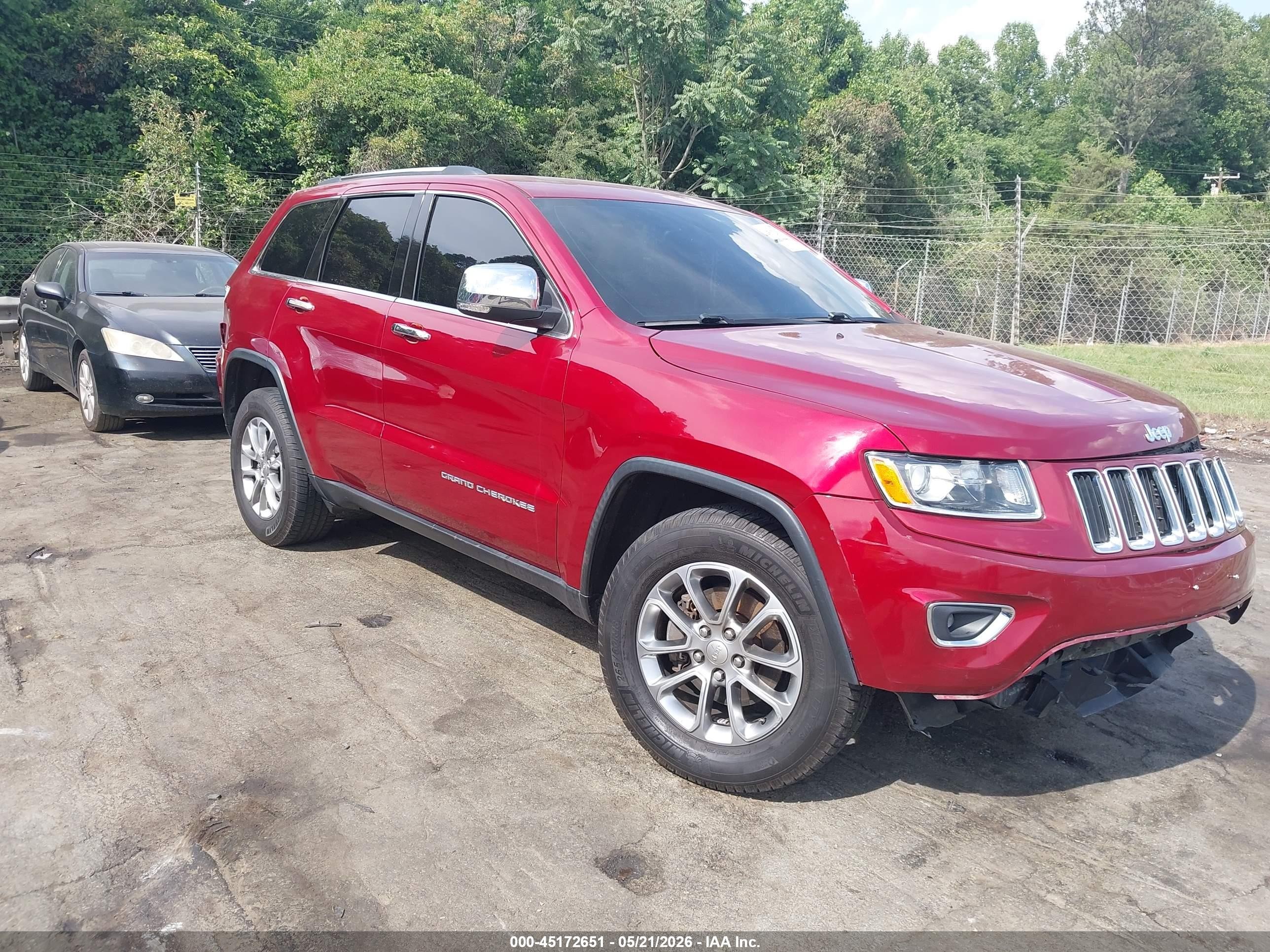 2015 Jeep Grand Cherokee Limited Burgundy vin: 1C4RJFBG5FC208979