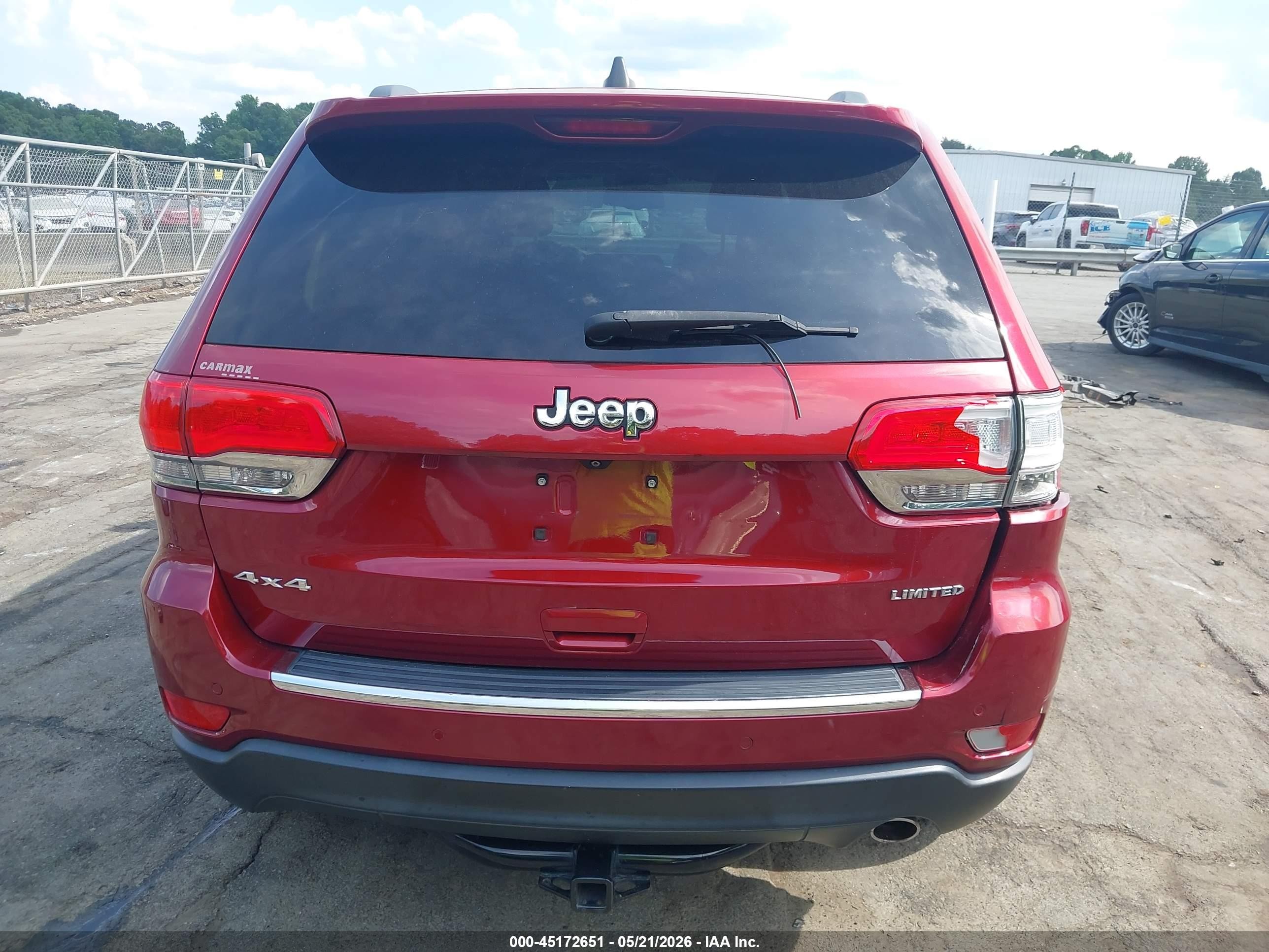 2015 Jeep Grand Cherokee Limited Burgundy vin: 1C4RJFBG5FC208979