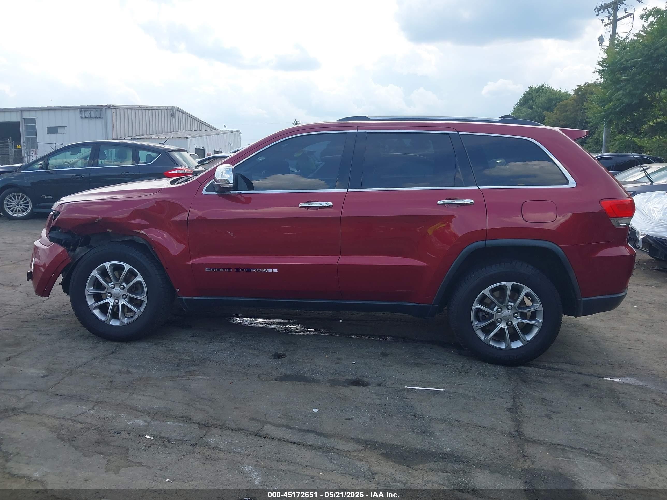 2015 Jeep Grand Cherokee Limited Burgundy vin: 1C4RJFBG5FC208979