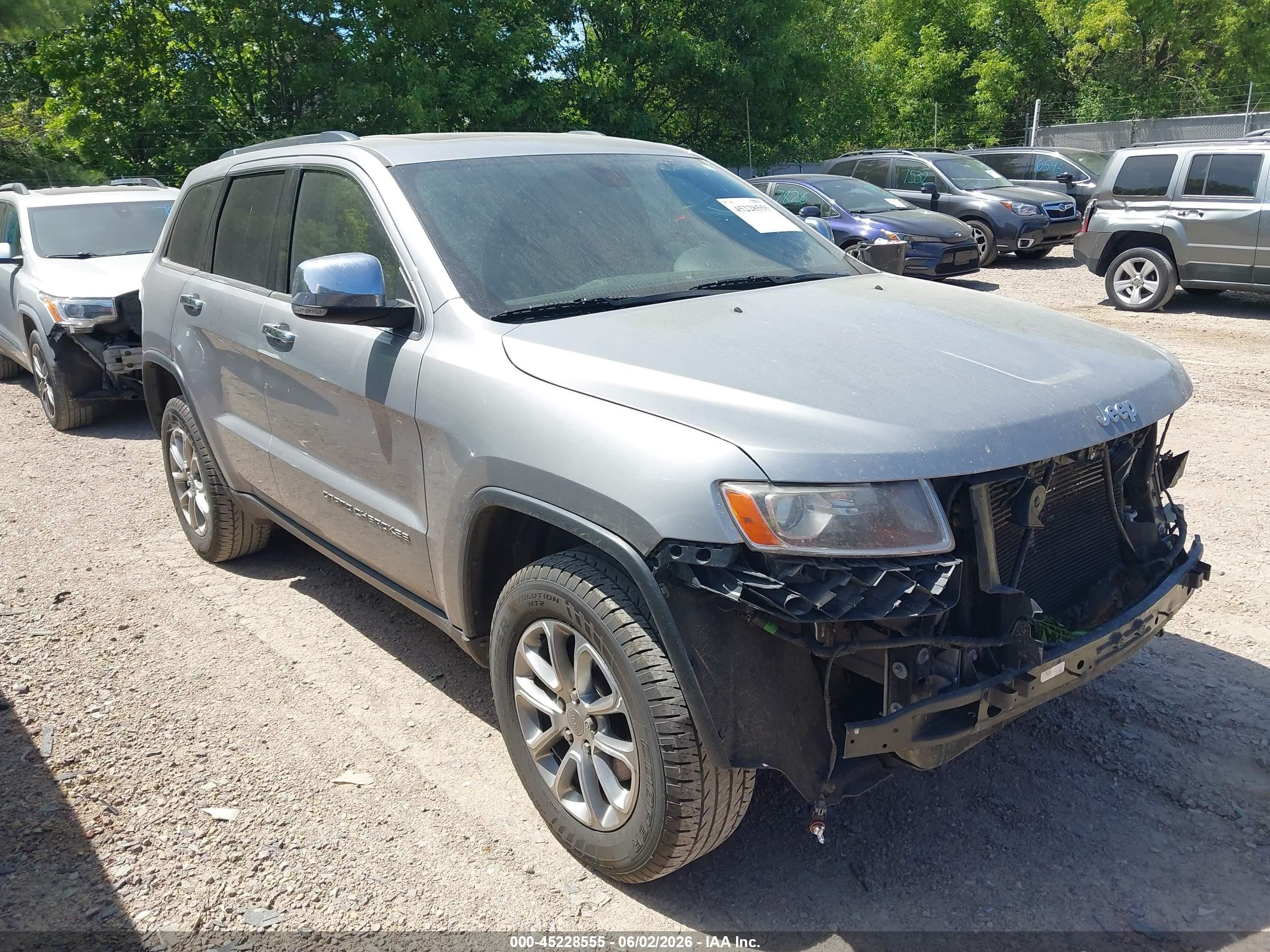 2015 Jeep Grand Cherokee Limited Серебряный vin: 1C4RJFBG5FC227399