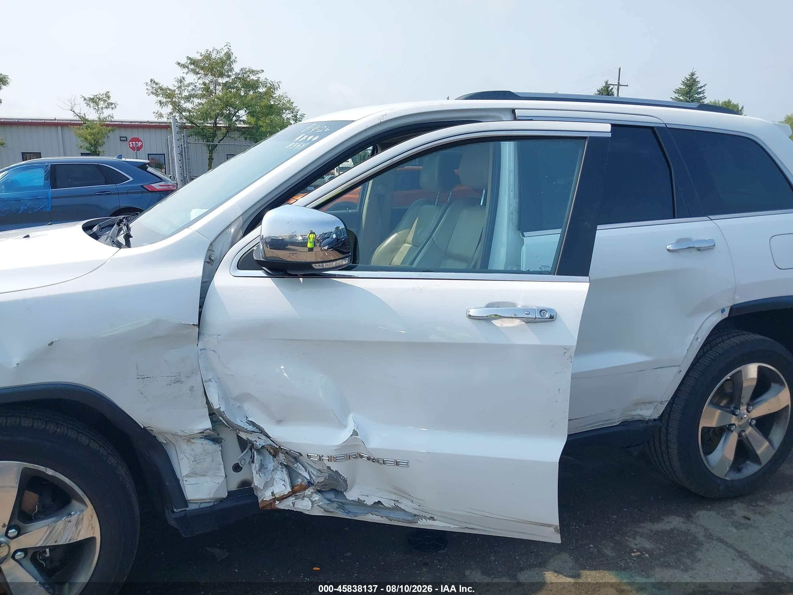 2015 Jeep Grand Cherokee Limited White vin: 1C4RJFBG5FC628354
