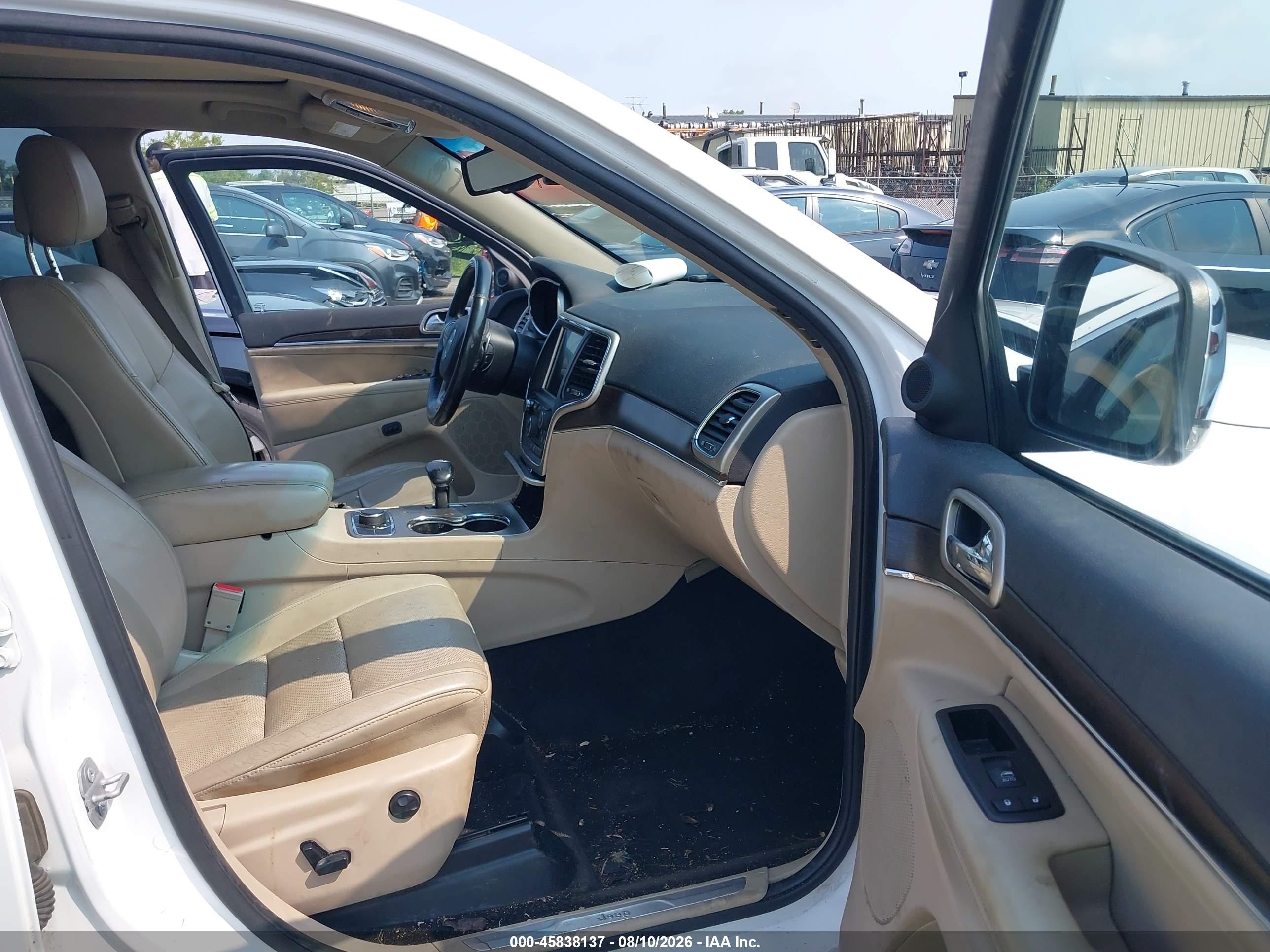 2015 Jeep Grand Cherokee Limited White vin: 1C4RJFBG5FC628354