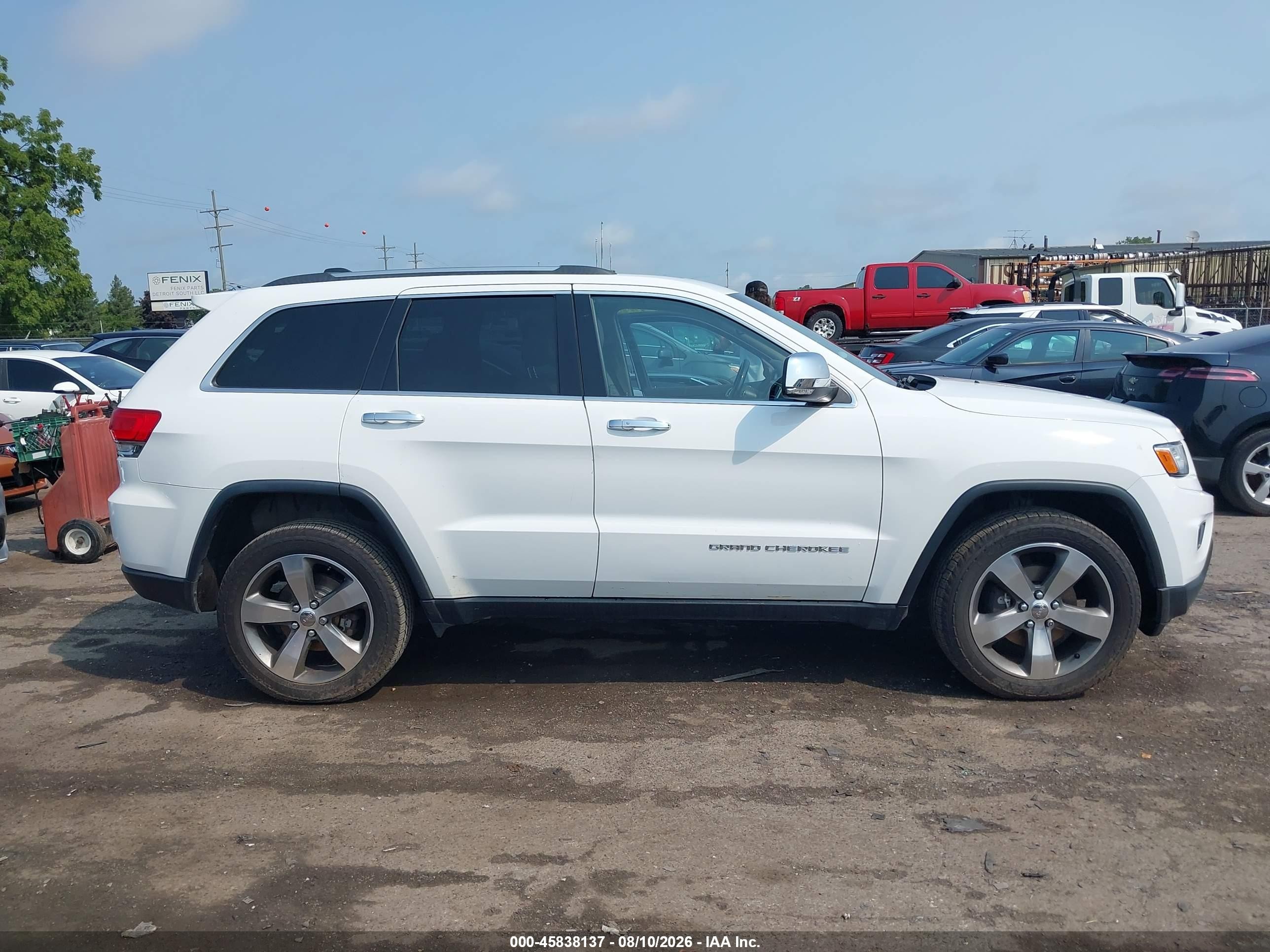 2015 Jeep Grand Cherokee Limited White vin: 1C4RJFBG5FC628354