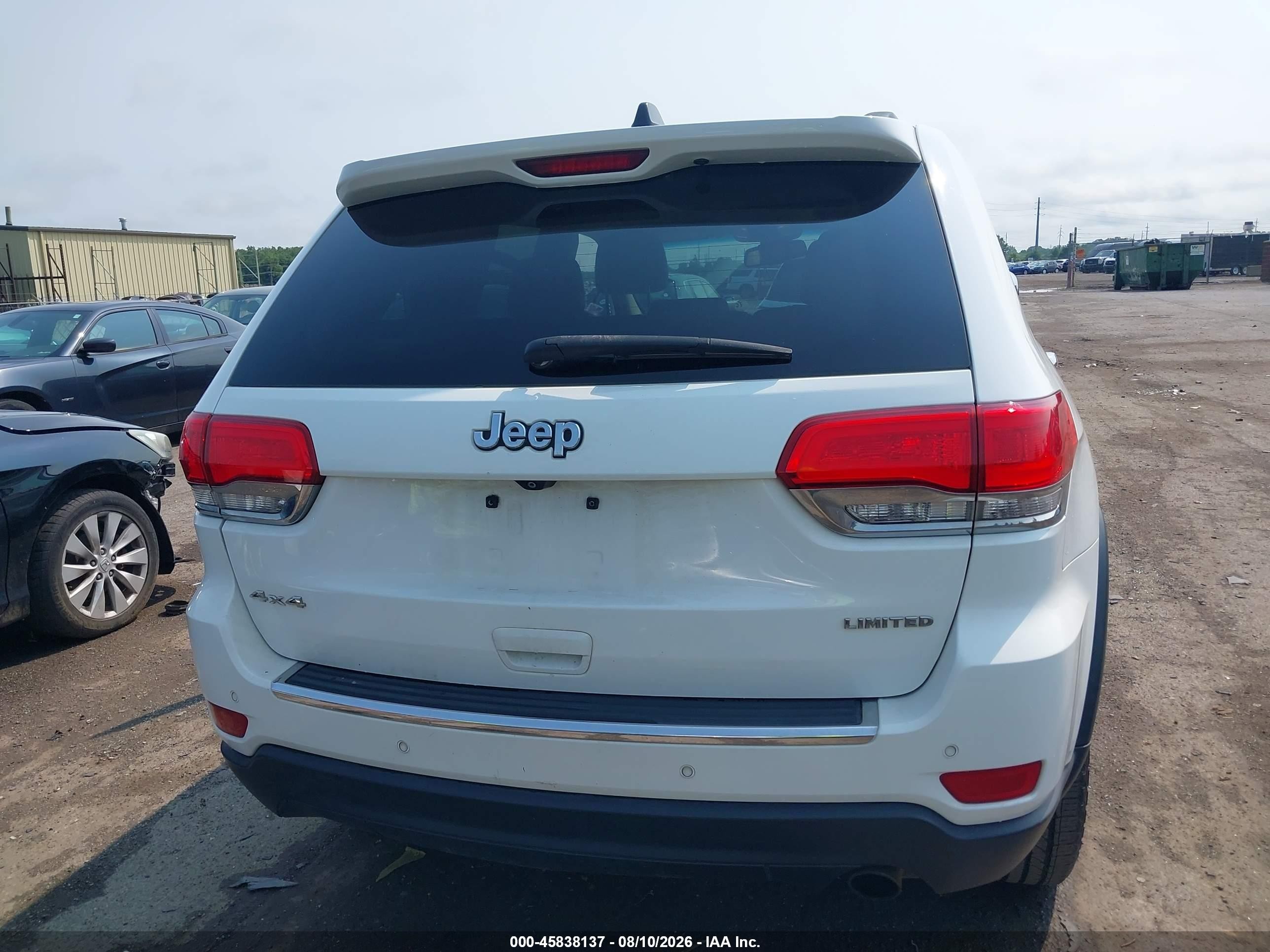 2015 Jeep Grand Cherokee Limited White vin: 1C4RJFBG5FC628354