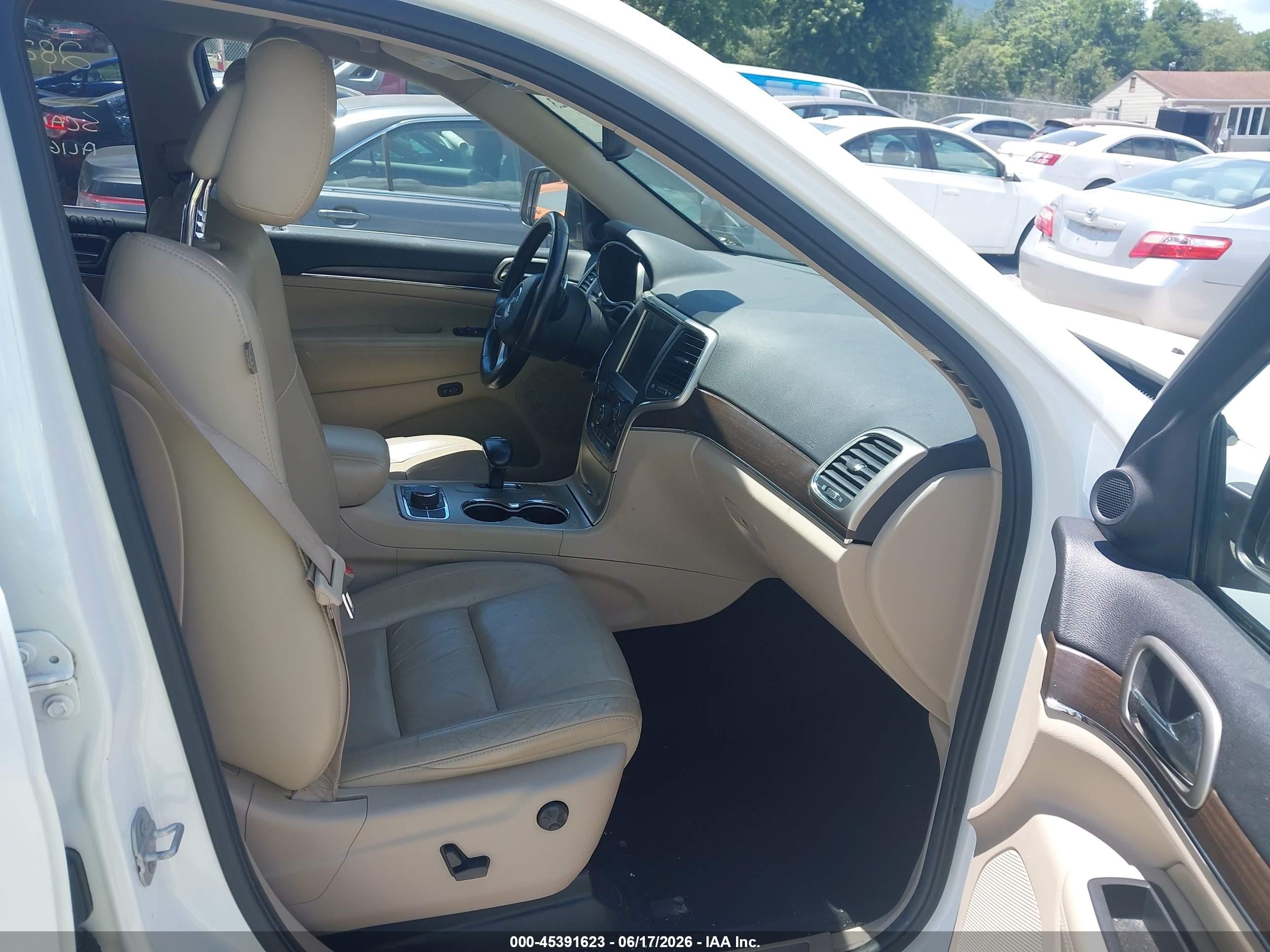 2015 Jeep Grand Cherokee Limited White vin: 1C4RJFBG5FC632565