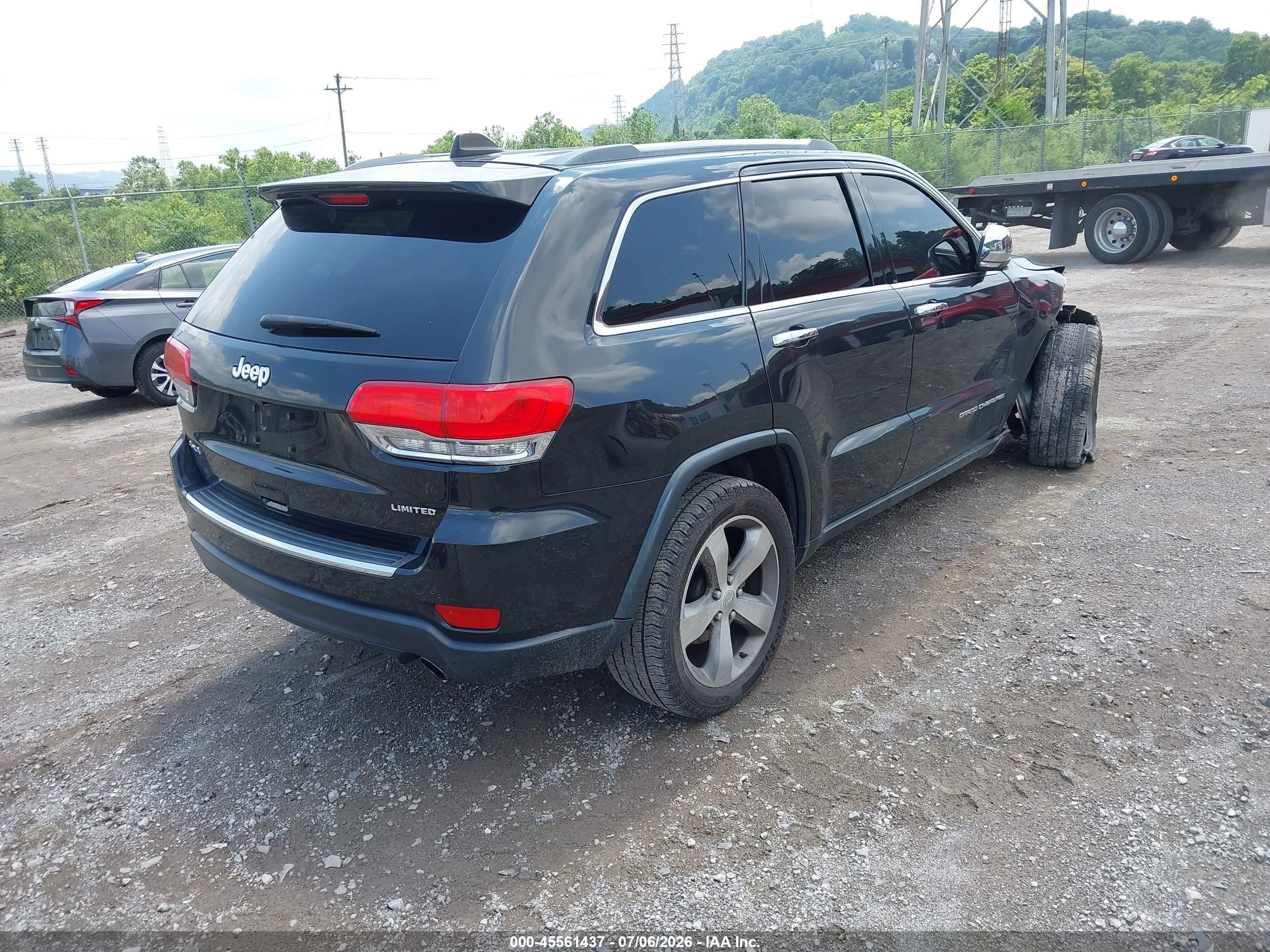 2015 Jeep Grand Cherokee Limited Черный vin: 1C4RJFBG5FC643484