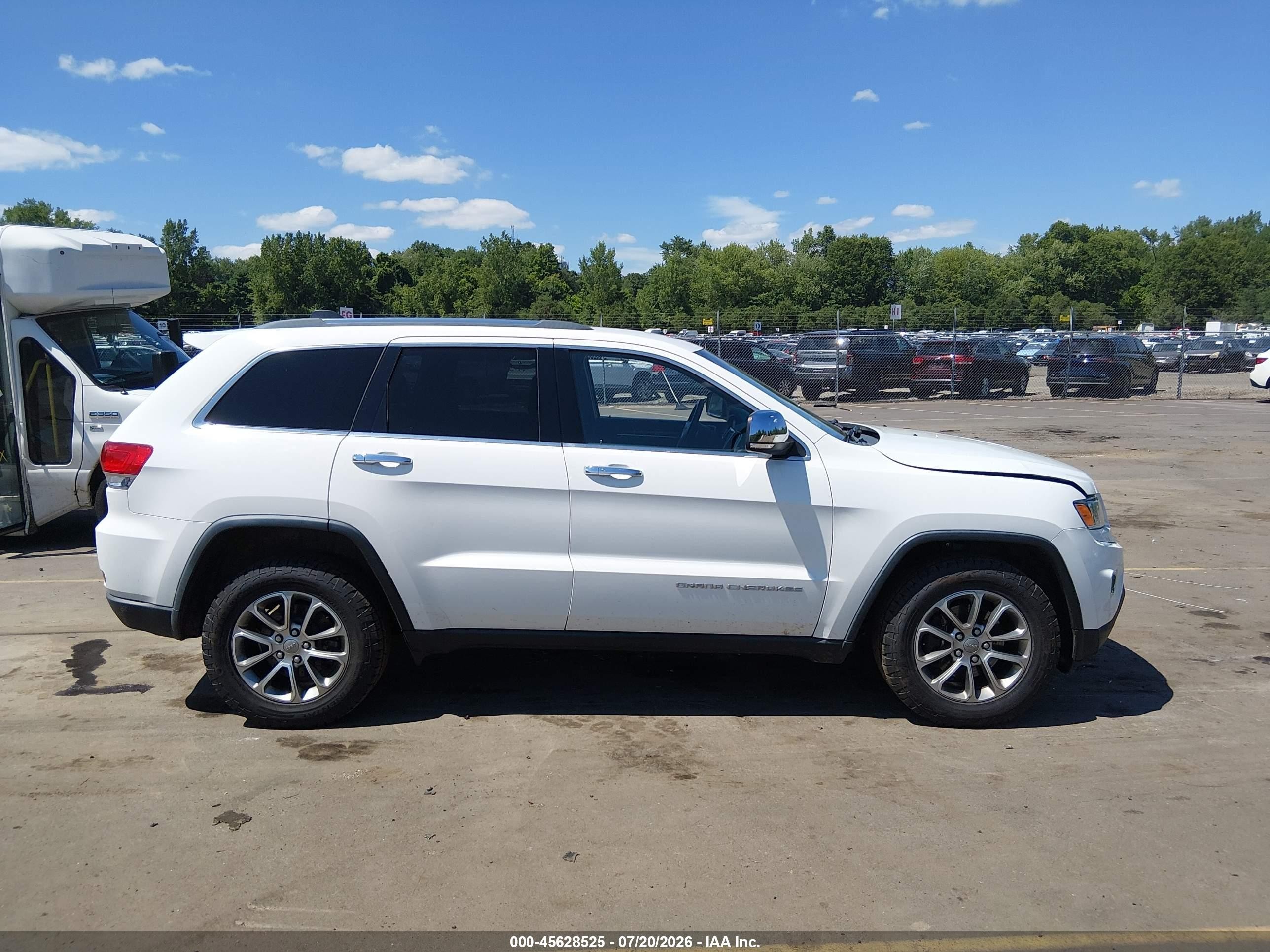 2015 Jeep Grand Cherokee Limited White vin: 1C4RJFBG5FC643825
