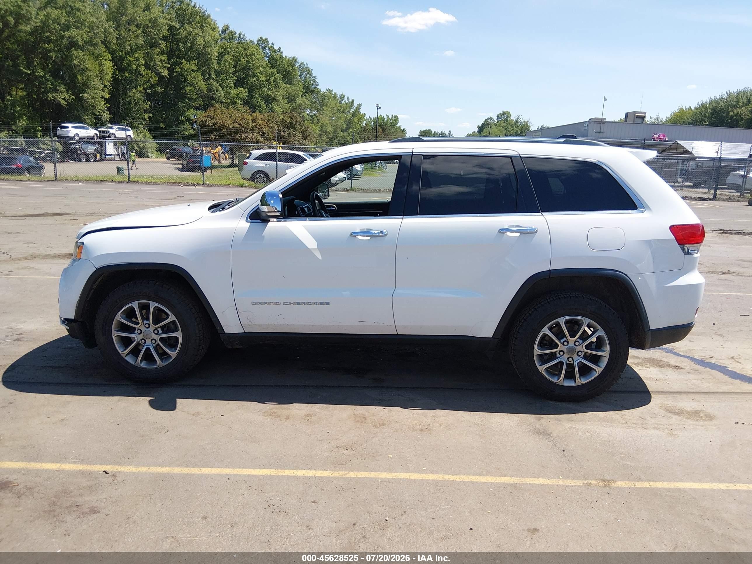 2015 Jeep Grand Cherokee Limited White vin: 1C4RJFBG5FC643825