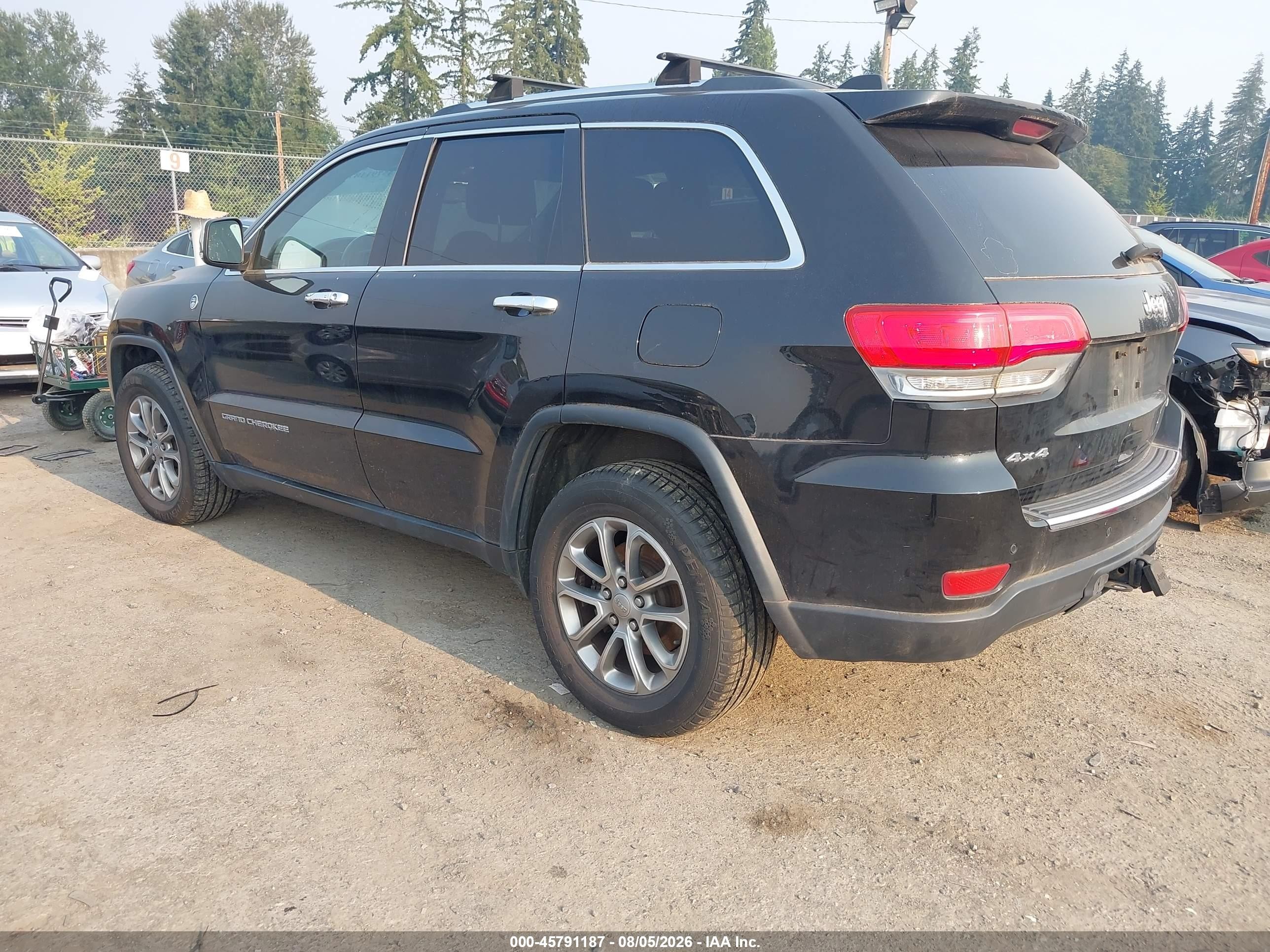 2015 Jeep Grand Cherokee Limited Black vin: 1C4RJFBG5FC738904