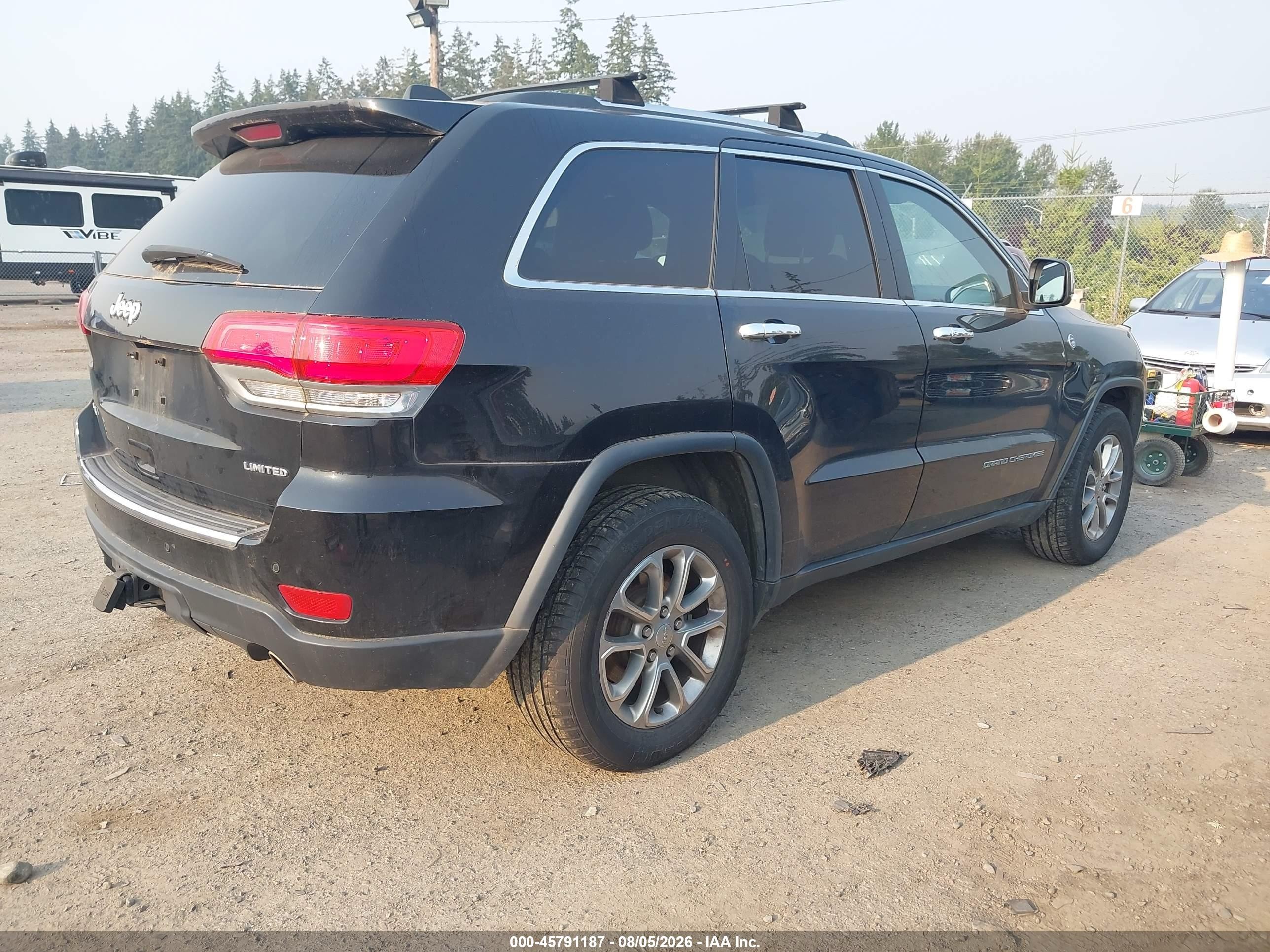 2015 Jeep Grand Cherokee Limited Black vin: 1C4RJFBG5FC738904