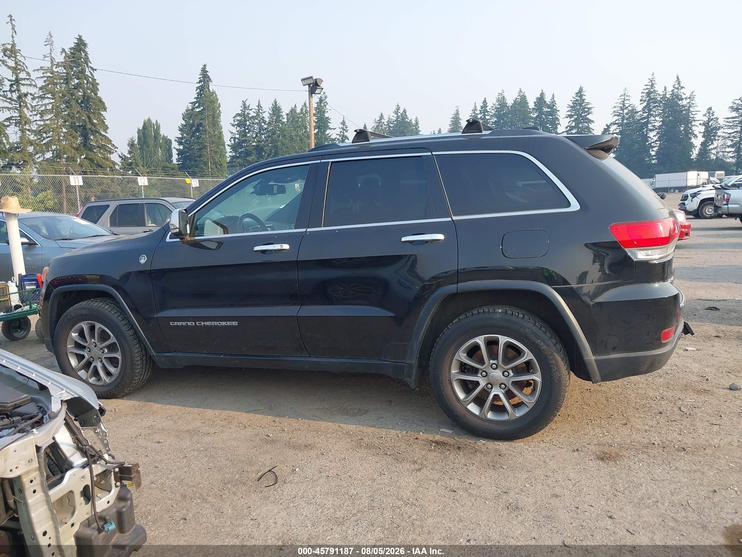 2015 Jeep Grand Cherokee Limited Black vin: 1C4RJFBG5FC738904