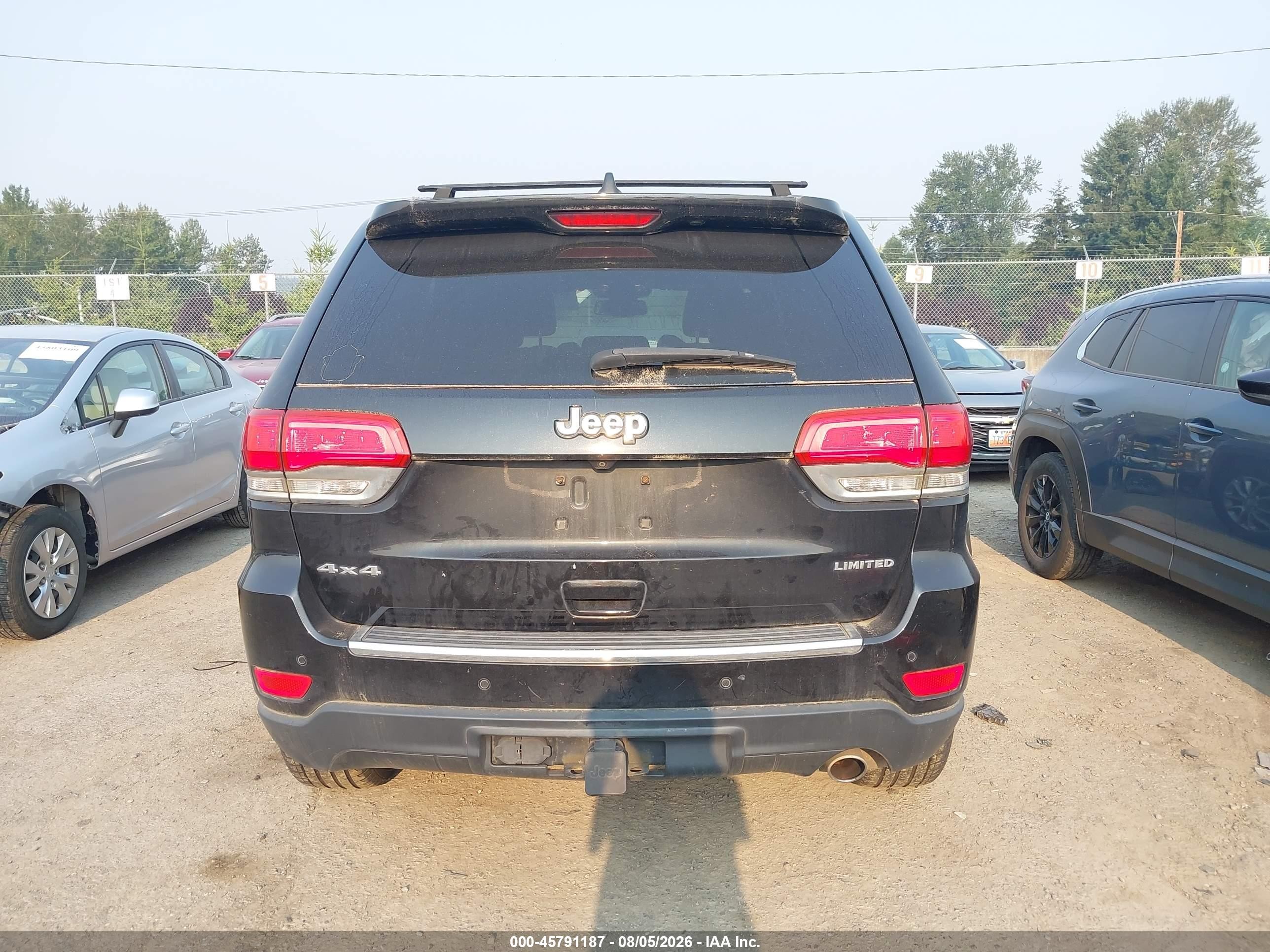 2015 Jeep Grand Cherokee Limited Black vin: 1C4RJFBG5FC738904