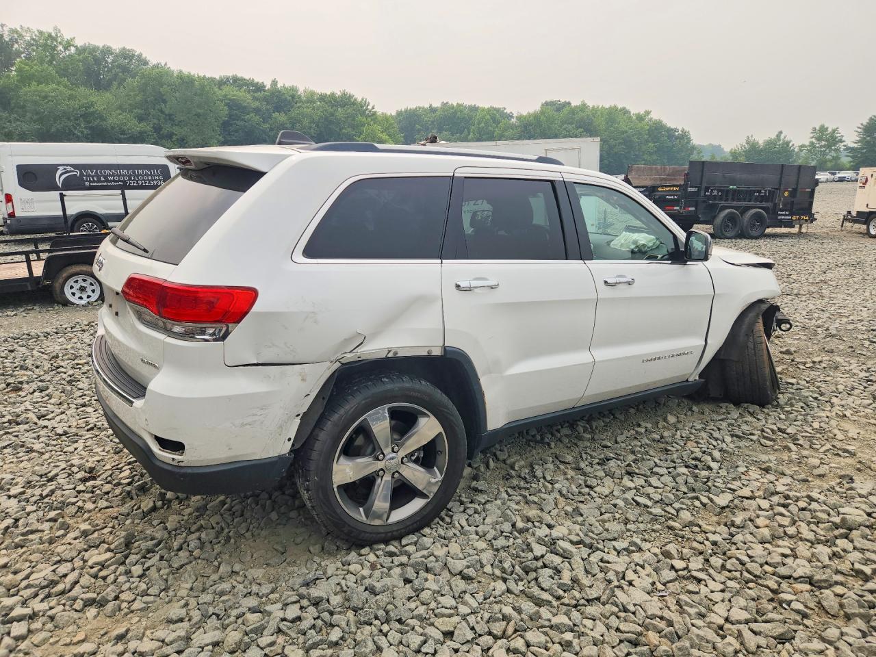 2015 Jeep Grand Cherokee Limited White vin: 1C4RJFBG5FC791666