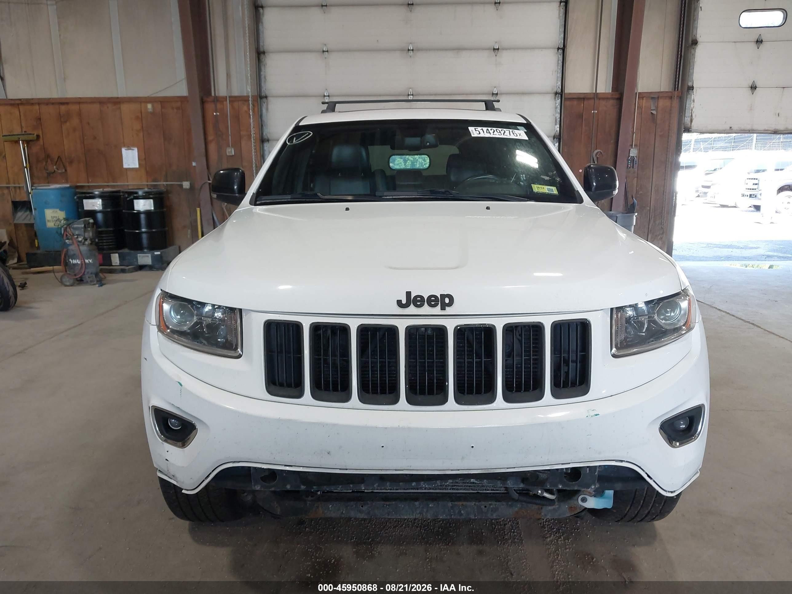 2015 Jeep Grand Cherokee Limited White vin: 1C4RJFBG5FC794664