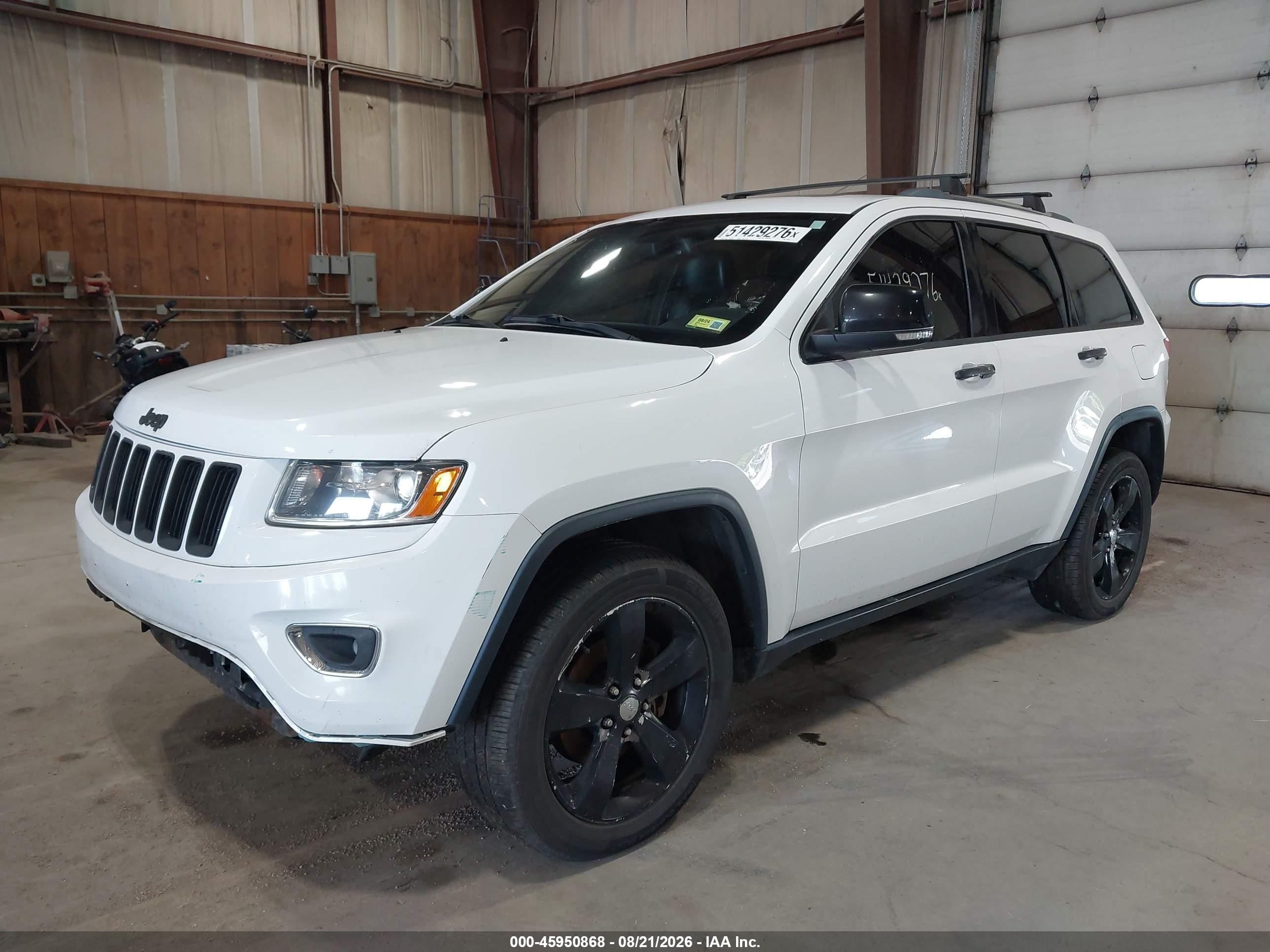 2015 Jeep Grand Cherokee Limited White vin: 1C4RJFBG5FC794664