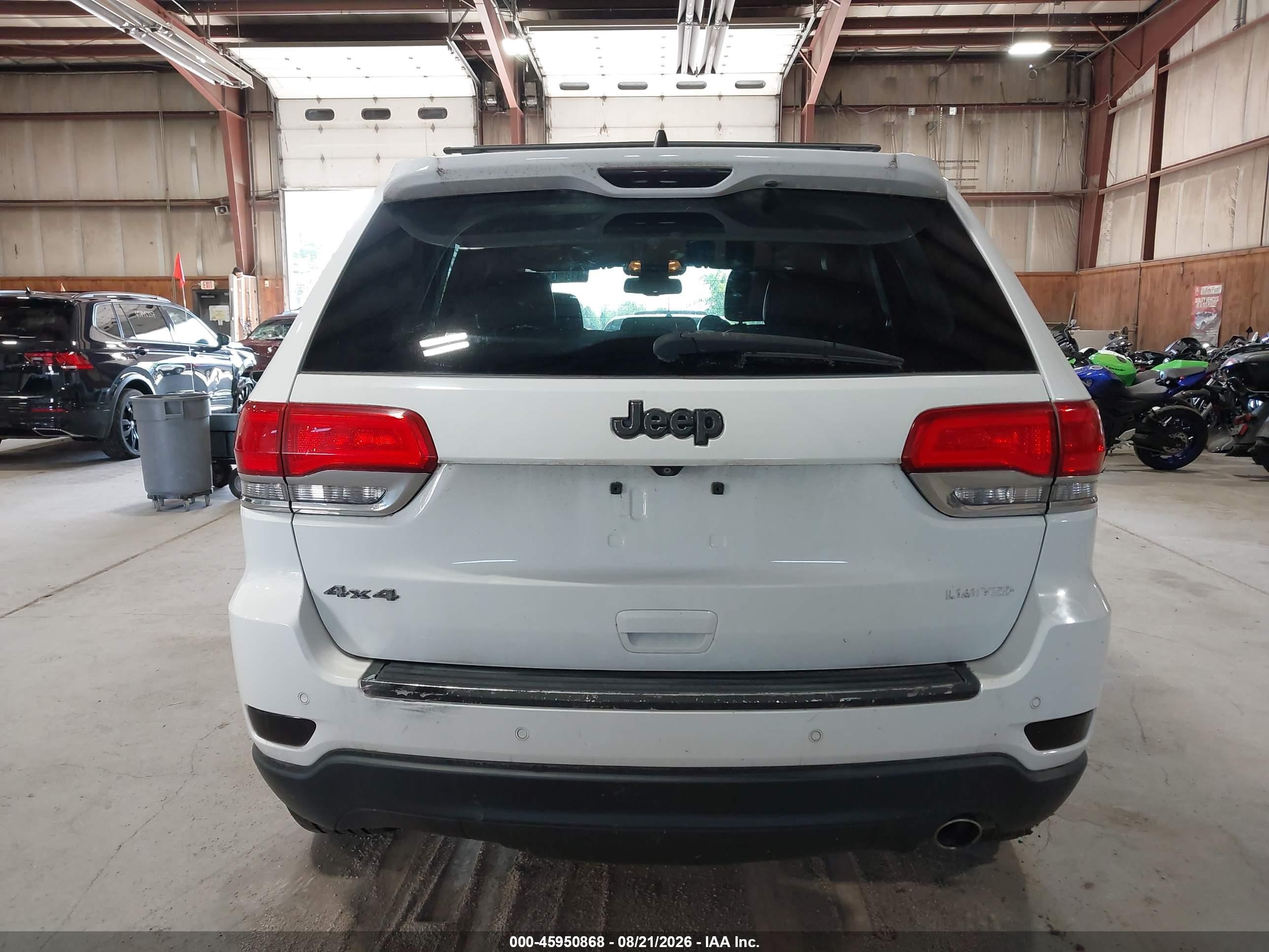 2015 Jeep Grand Cherokee Limited White vin: 1C4RJFBG5FC794664