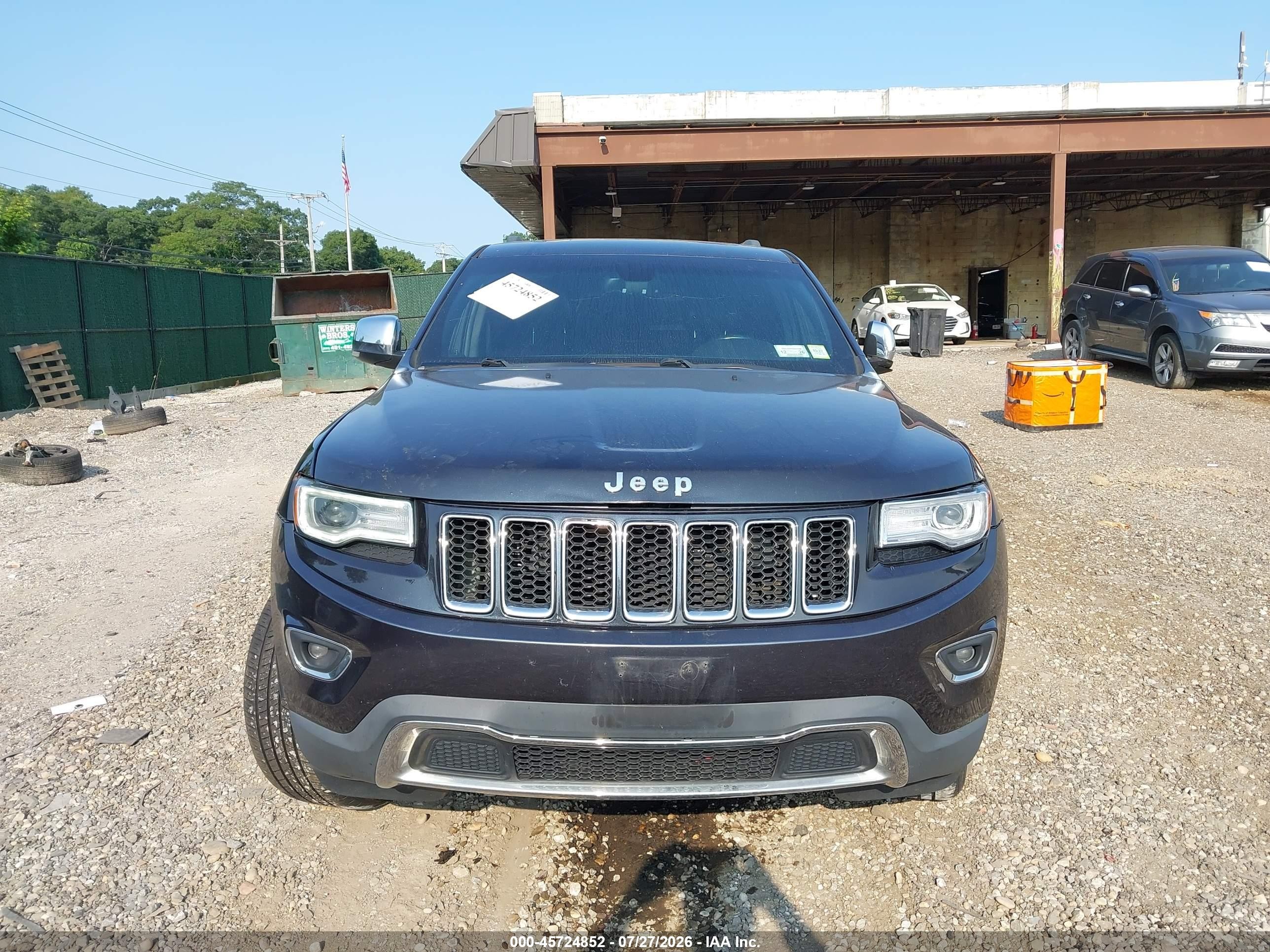 2015 Jeep Grand Cherokee Limited Black vin: 1C4RJFBG5FC831633