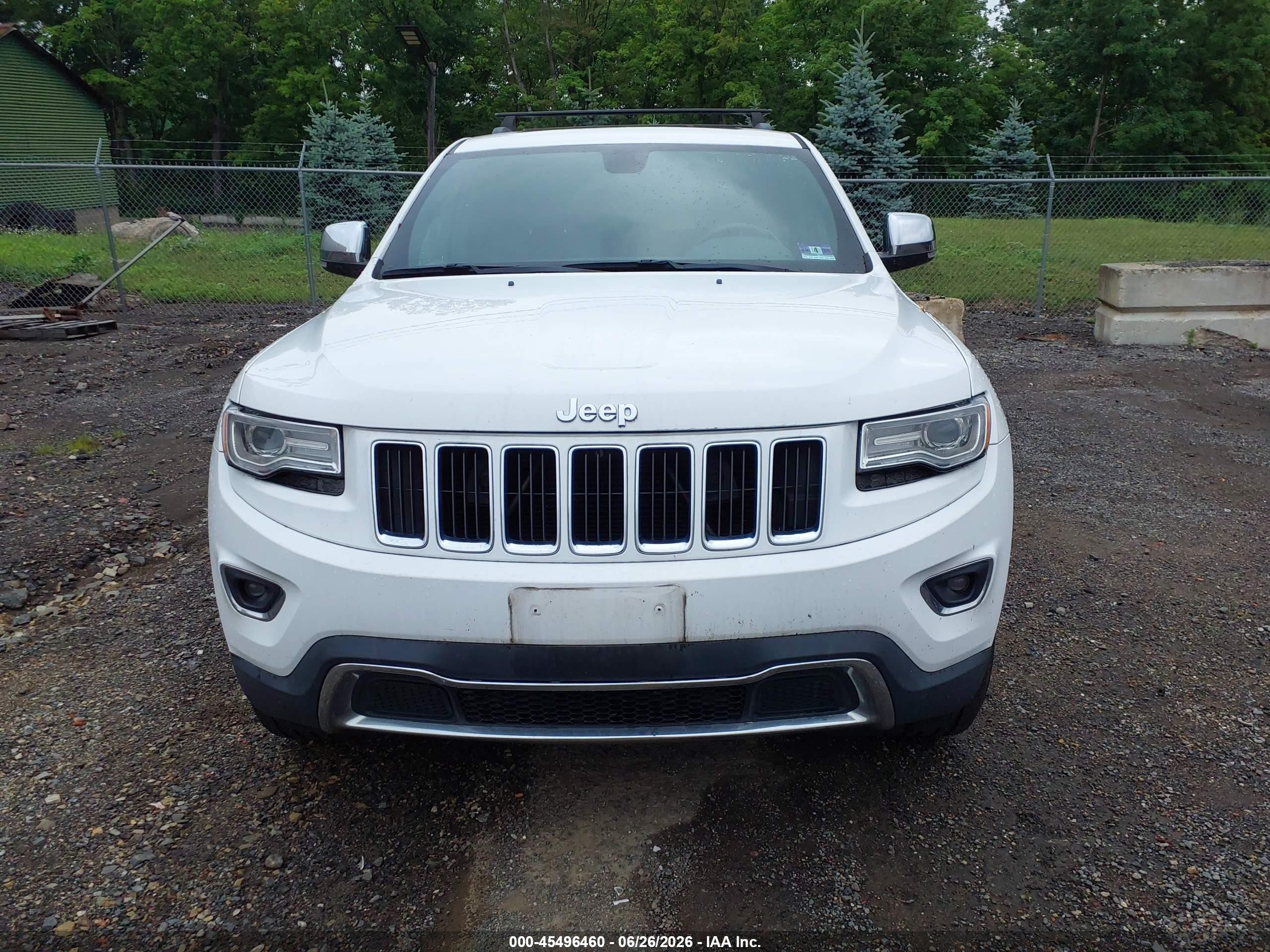 2015 Jeep Grand Cherokee Limited White vin: 1C4RJFBG5FC865524