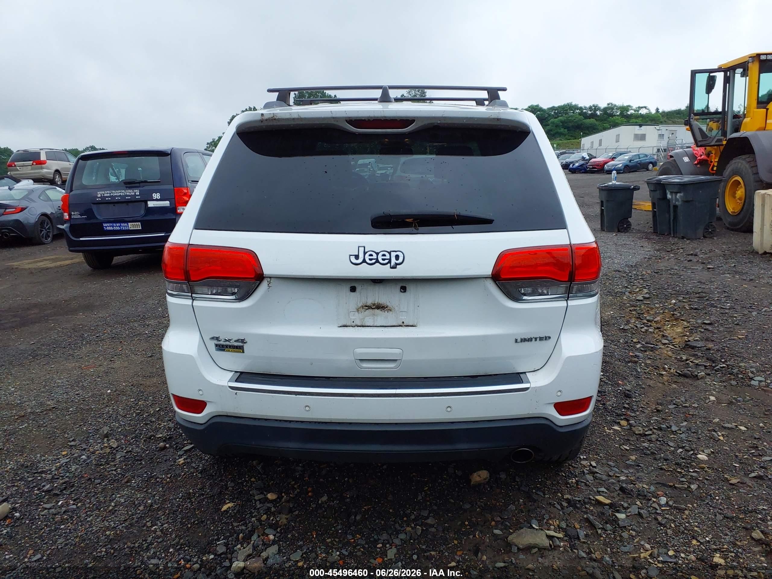 2015 Jeep Grand Cherokee Limited White vin: 1C4RJFBG5FC865524