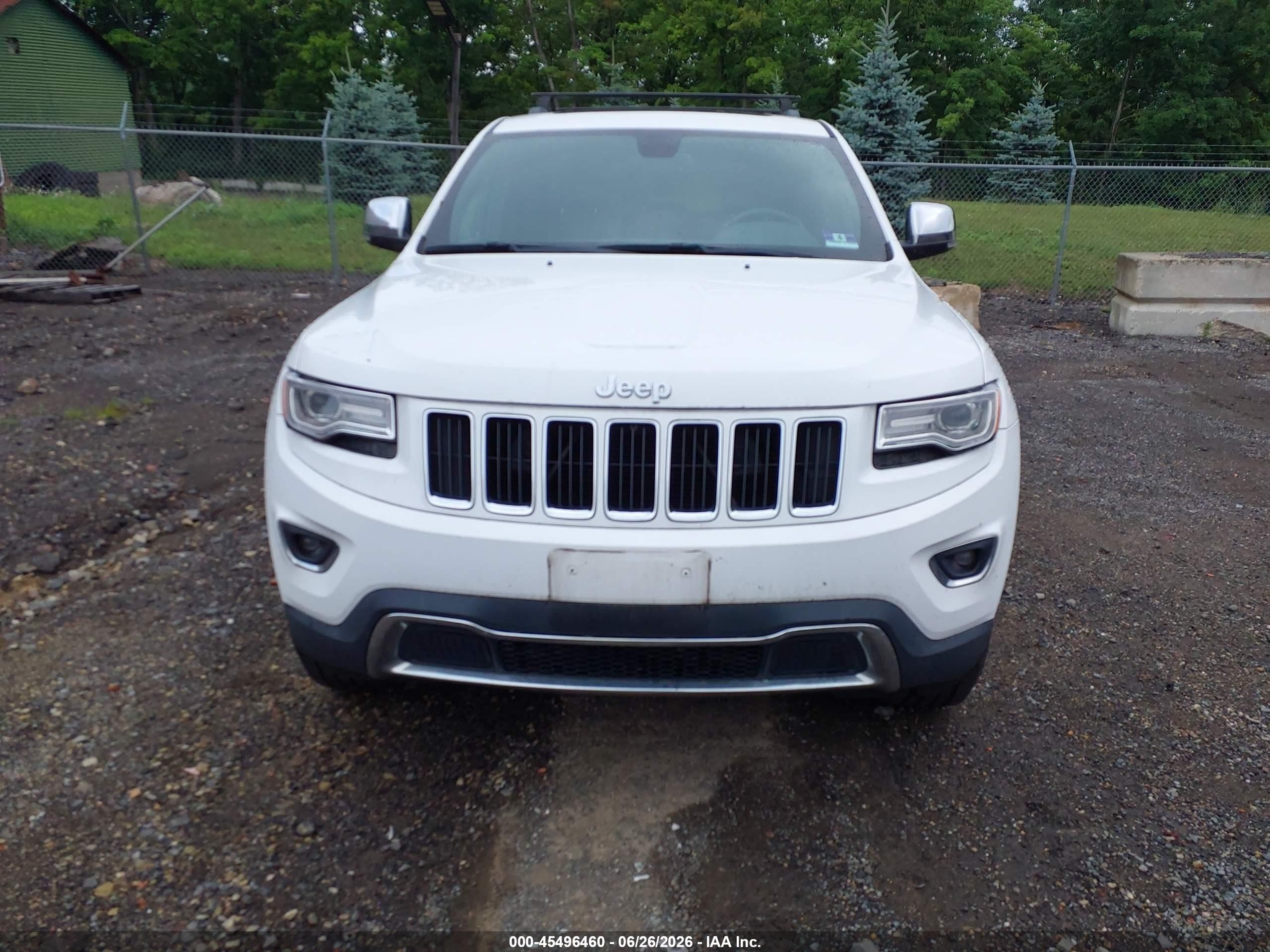2015 Jeep Grand Cherokee Limited White vin: 1C4RJFBG5FC865524