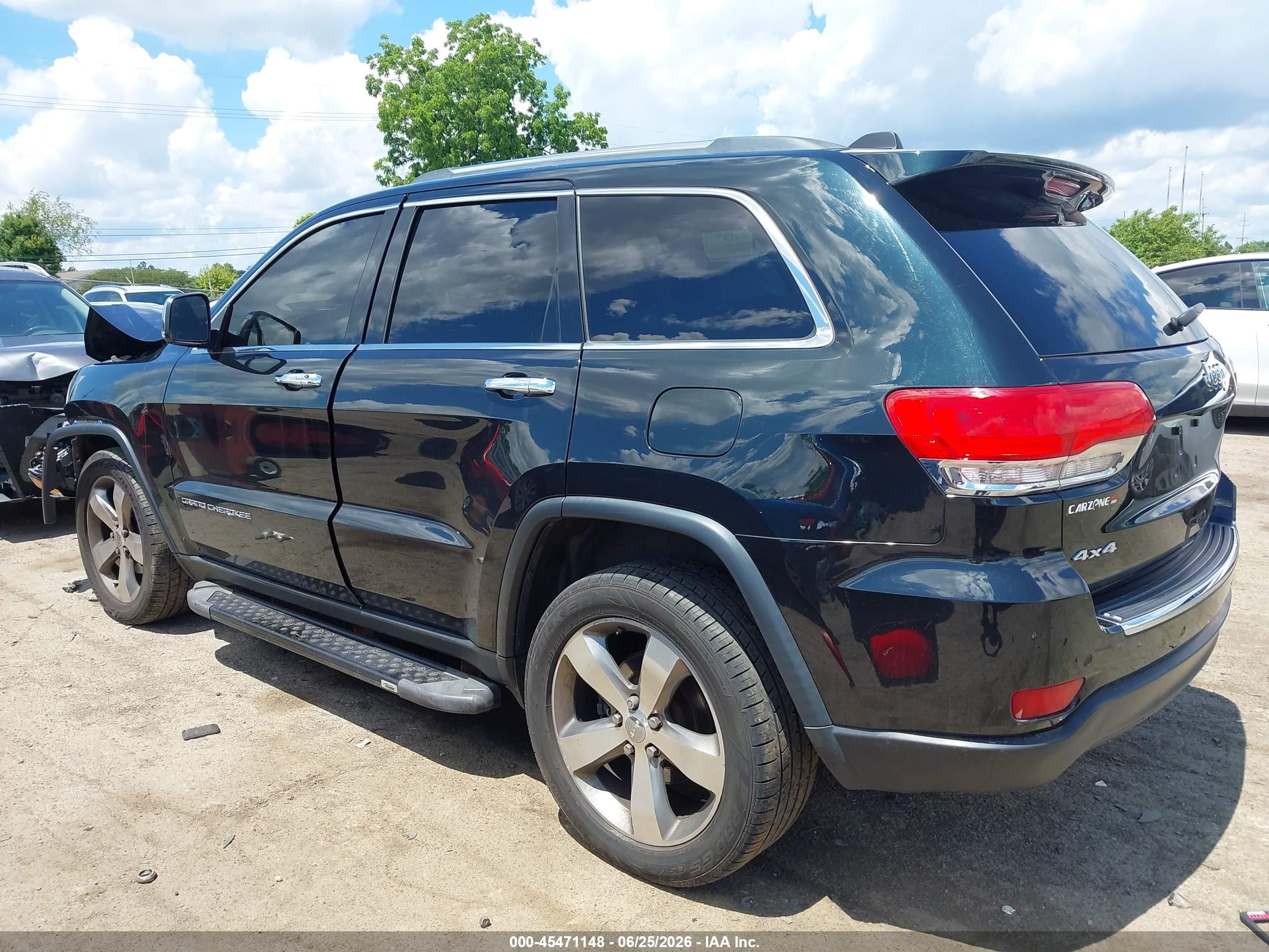 2015 Jeep Grand Cherokee Limited Черный vin: 1C4RJFBG5FC878645