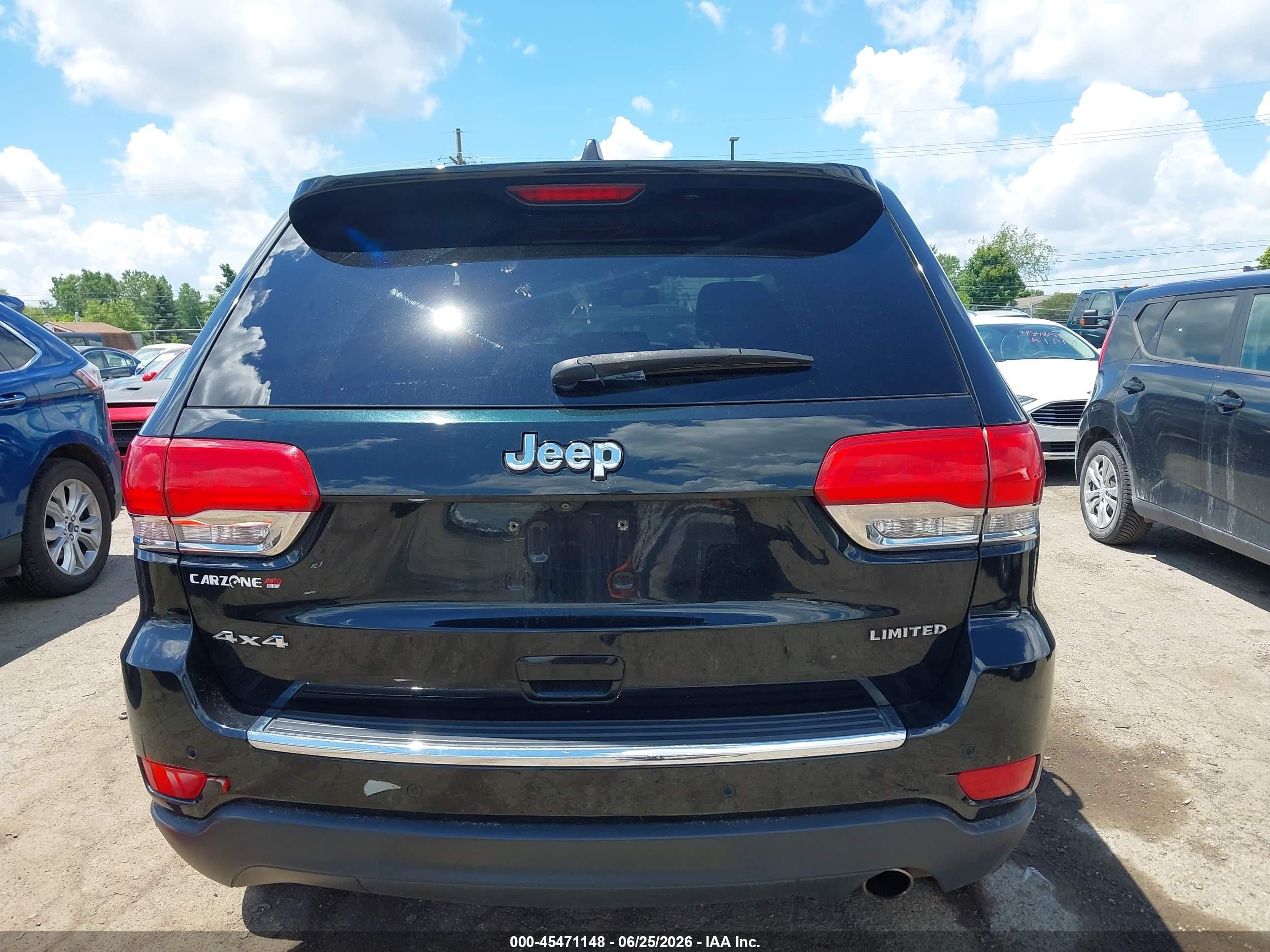 2015 Jeep Grand Cherokee Limited Черный vin: 1C4RJFBG5FC878645