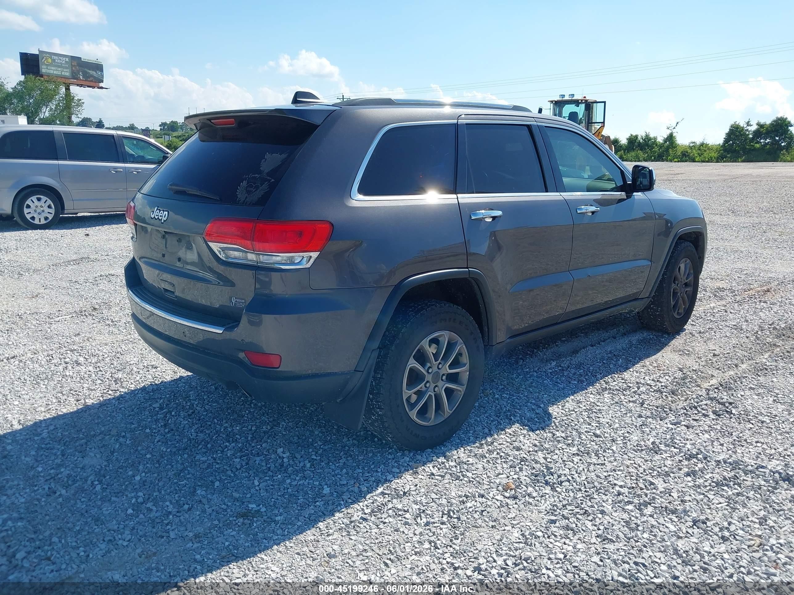 2015 Jeep Grand Cherokee Limited Серый vin: 1C4RJFBG5FC878886