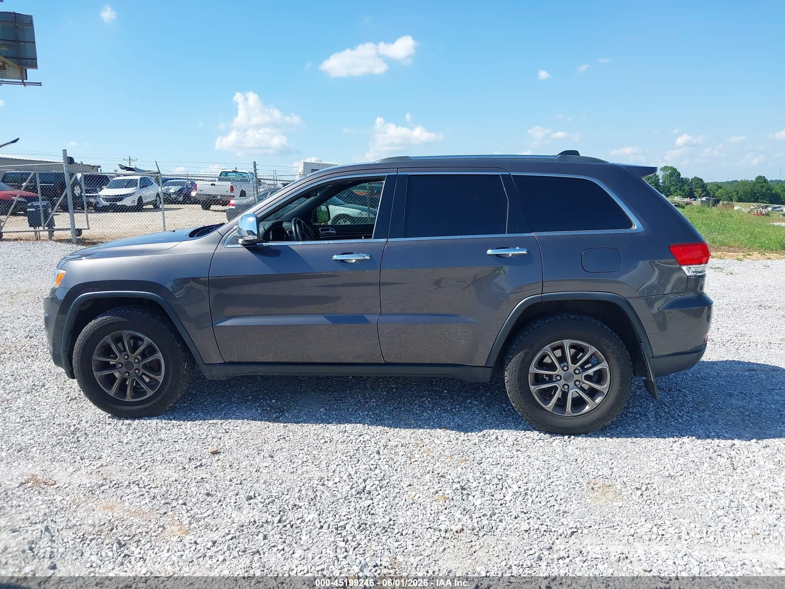 2015 Jeep Grand Cherokee Limited Серый vin: 1C4RJFBG5FC878886
