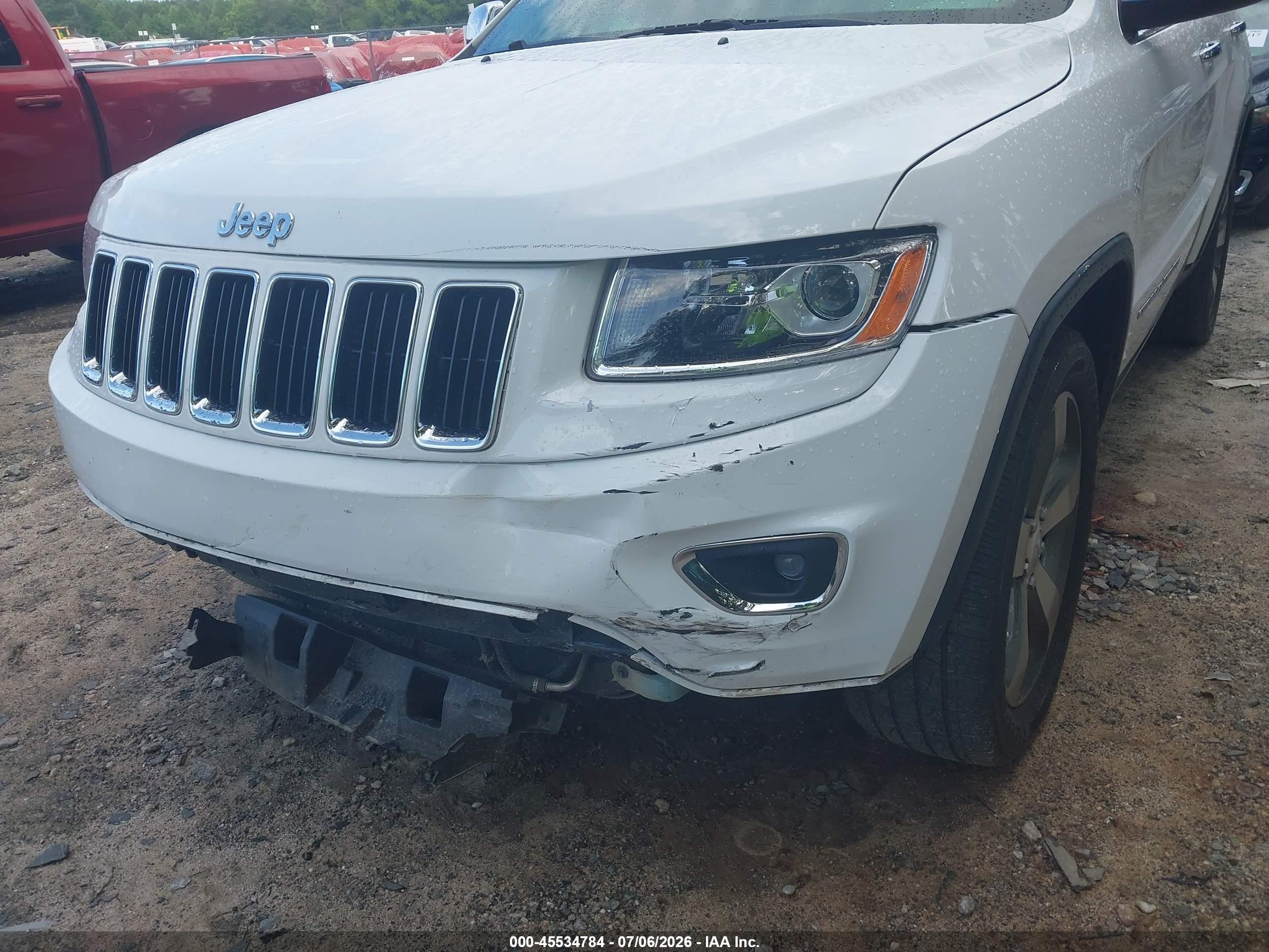 2015 Jeep Grand Cherokee Limited White vin: 1C4RJFBG5FC951187