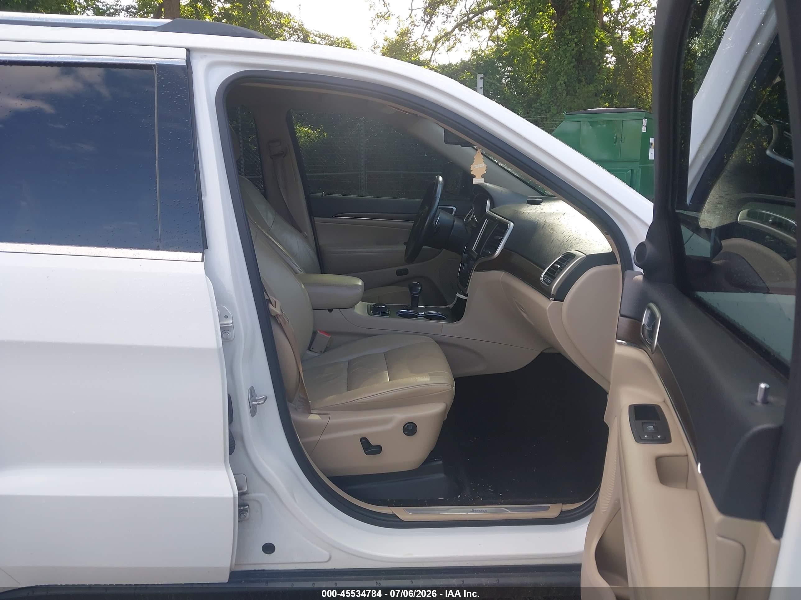2015 Jeep Grand Cherokee Limited White vin: 1C4RJFBG5FC951187