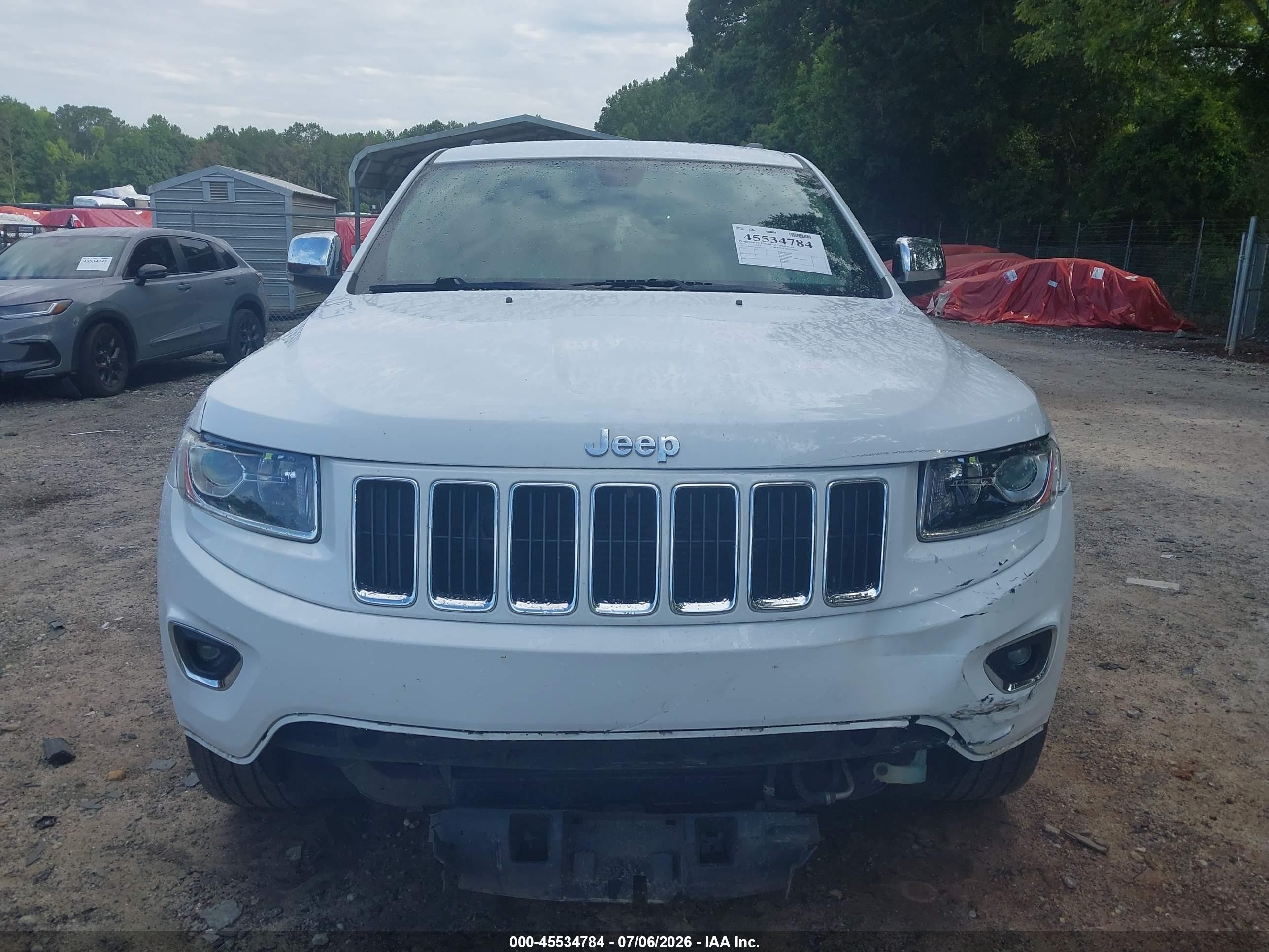 2015 Jeep Grand Cherokee Limited White vin: 1C4RJFBG5FC951187
