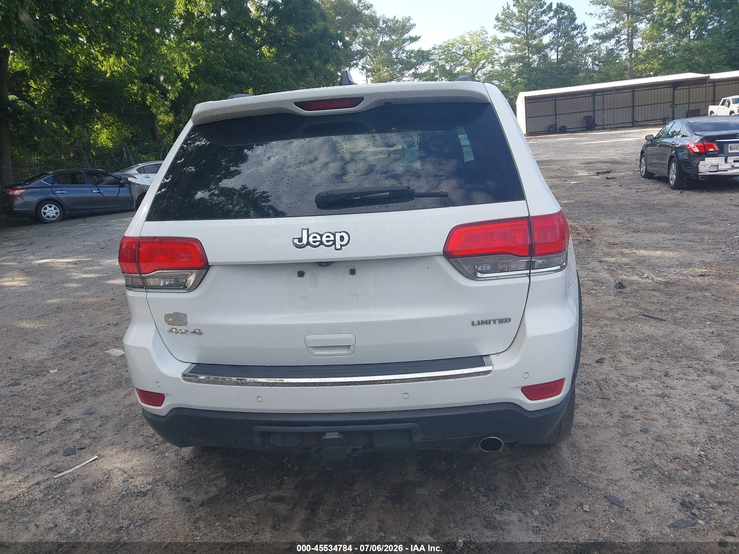 2015 Jeep Grand Cherokee Limited White vin: 1C4RJFBG5FC951187