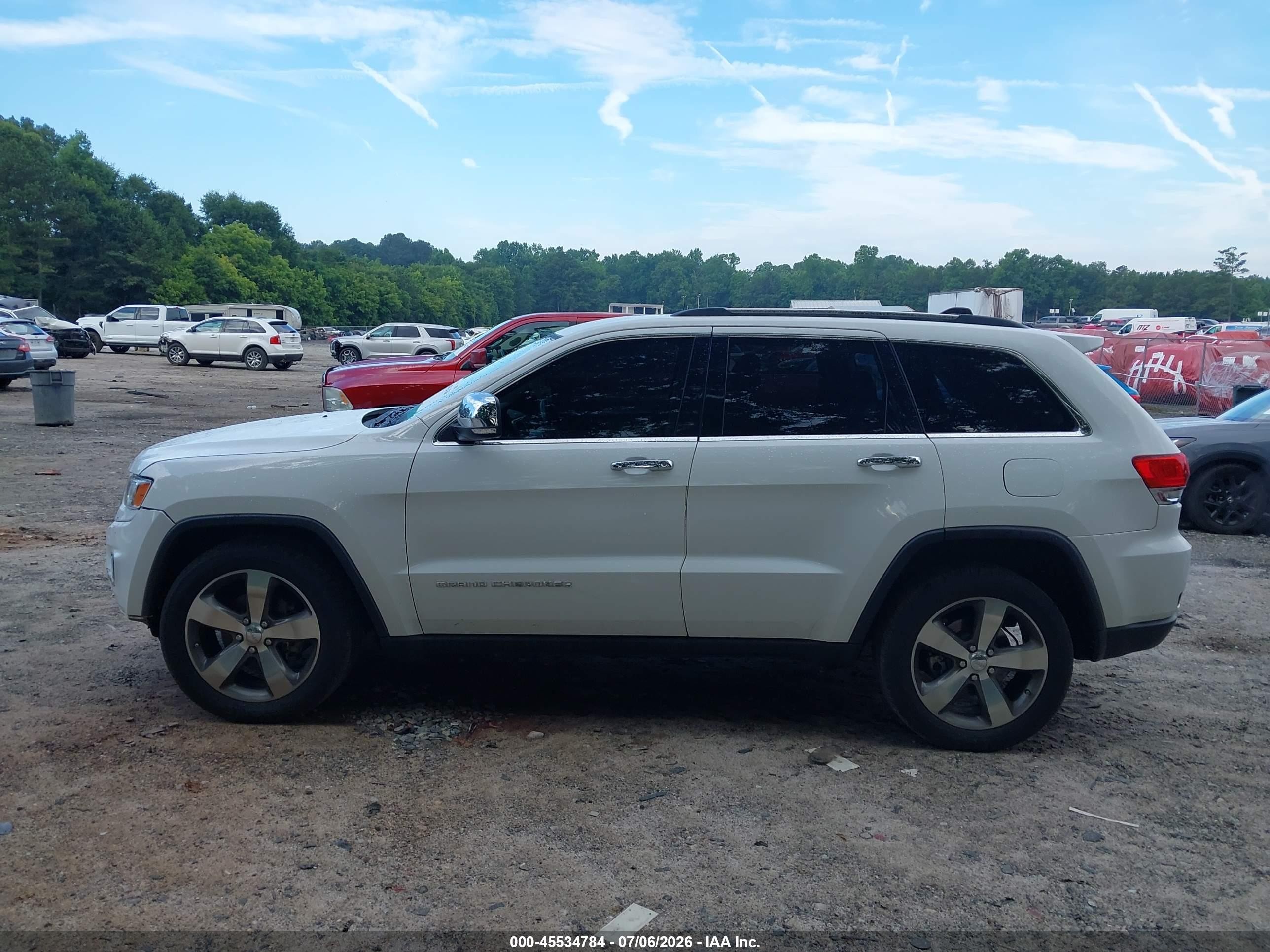 2015 Jeep Grand Cherokee Limited White vin: 1C4RJFBG5FC951187