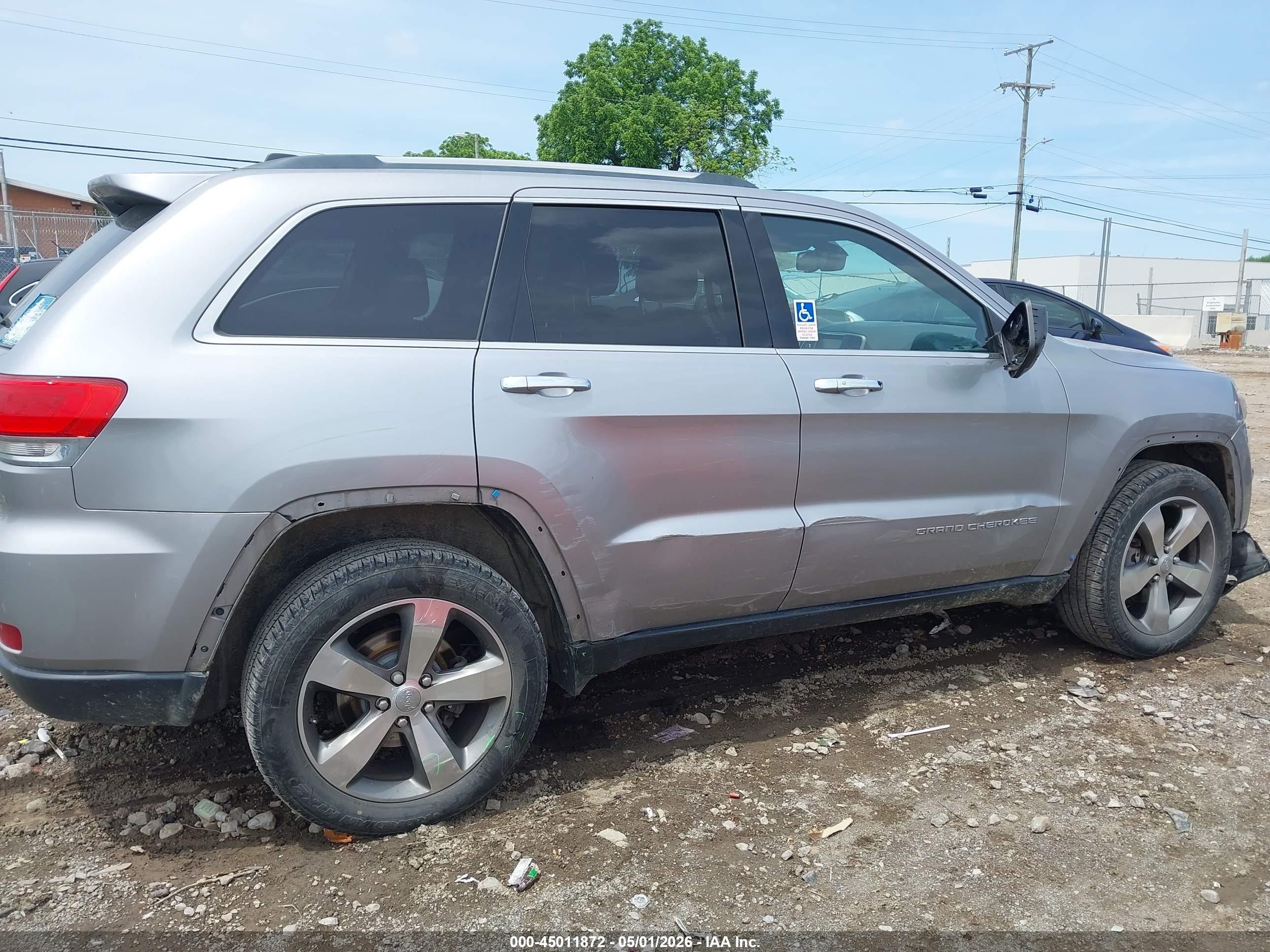 2016 Jeep Grand Cherokee Limited Серебряный vin: 1C4RJFBG5GC318173