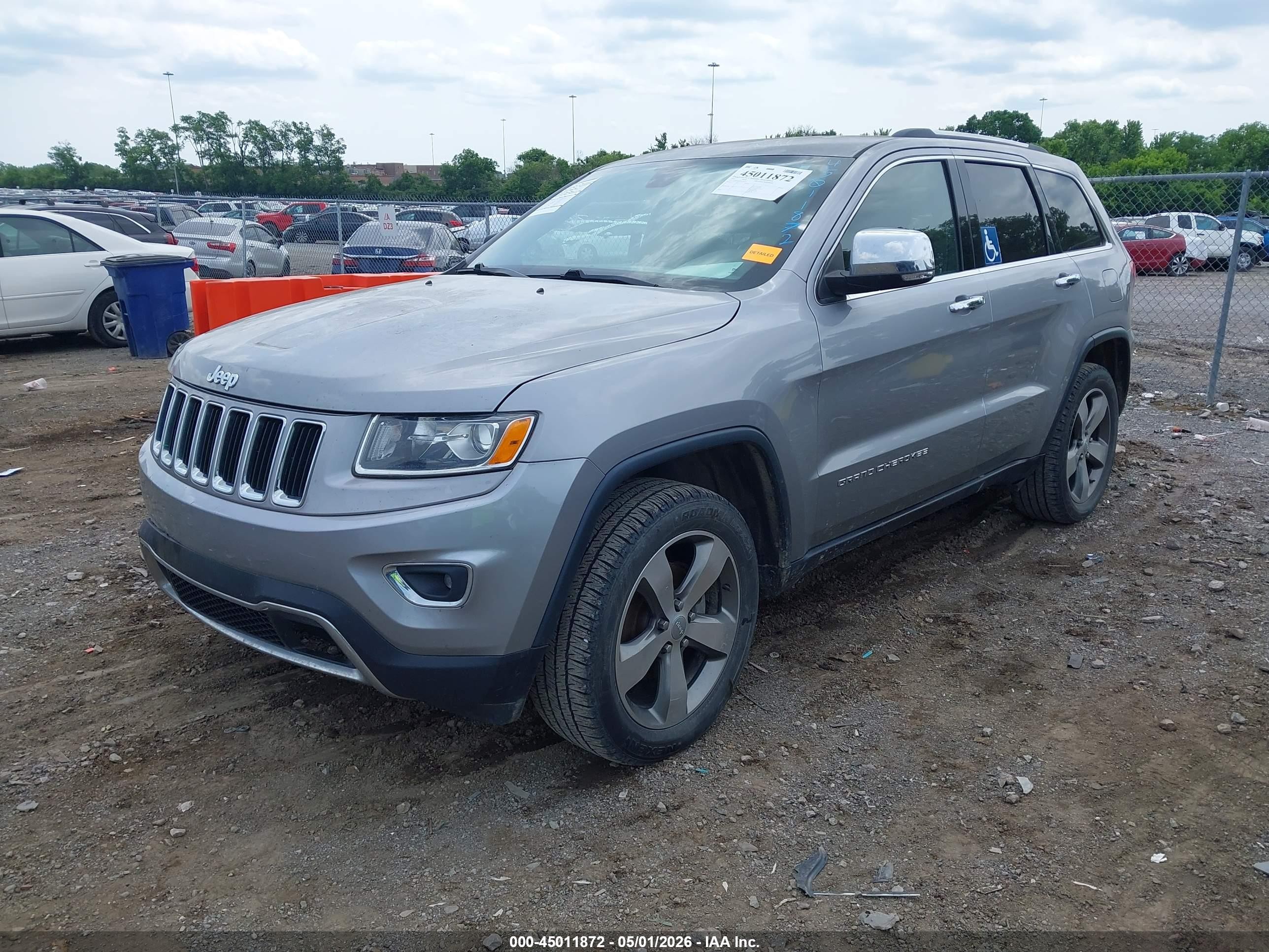 2016 Jeep Grand Cherokee Limited Серебряный vin: 1C4RJFBG5GC318173