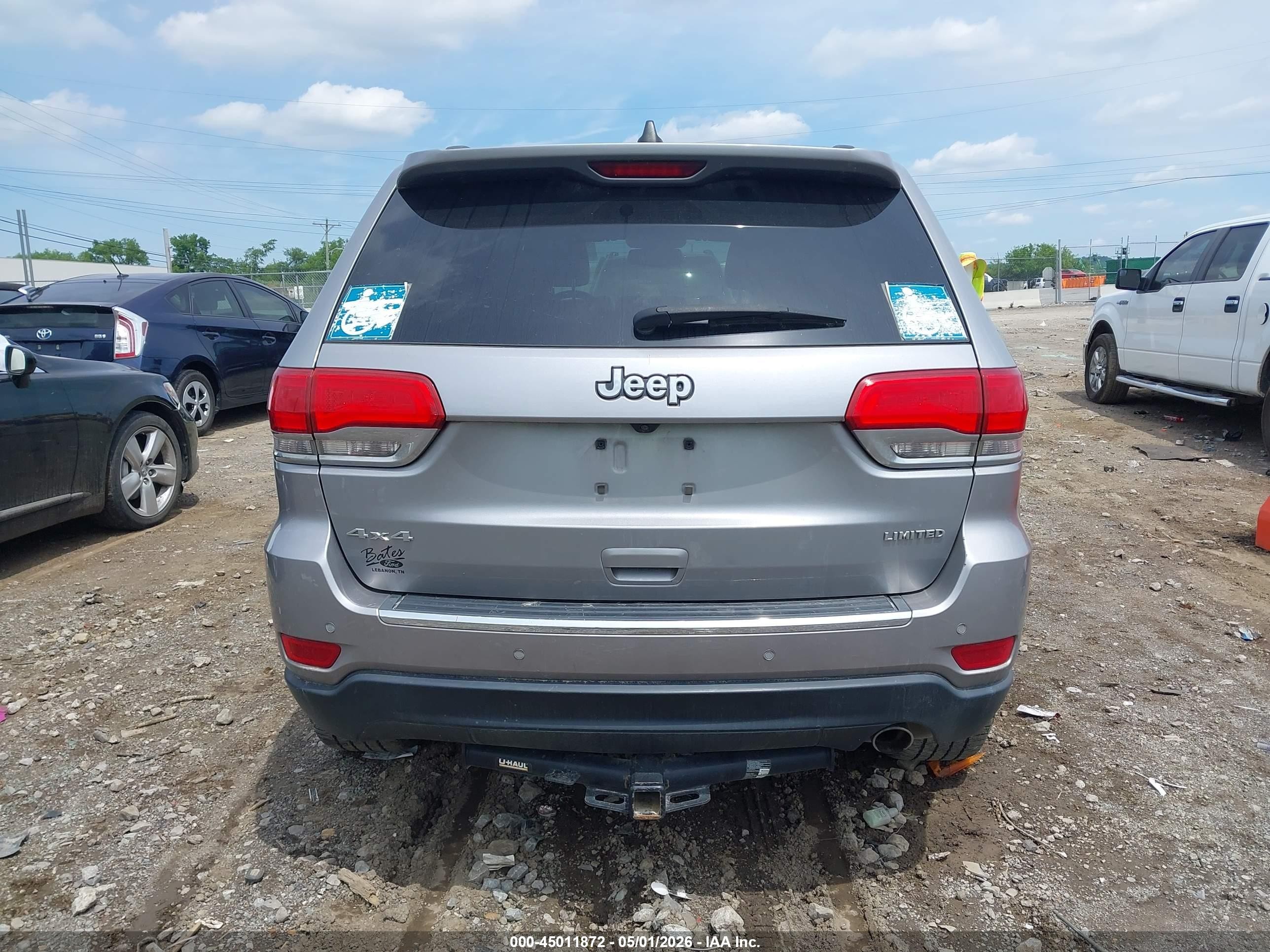 2016 Jeep Grand Cherokee Limited Серебряный vin: 1C4RJFBG5GC318173