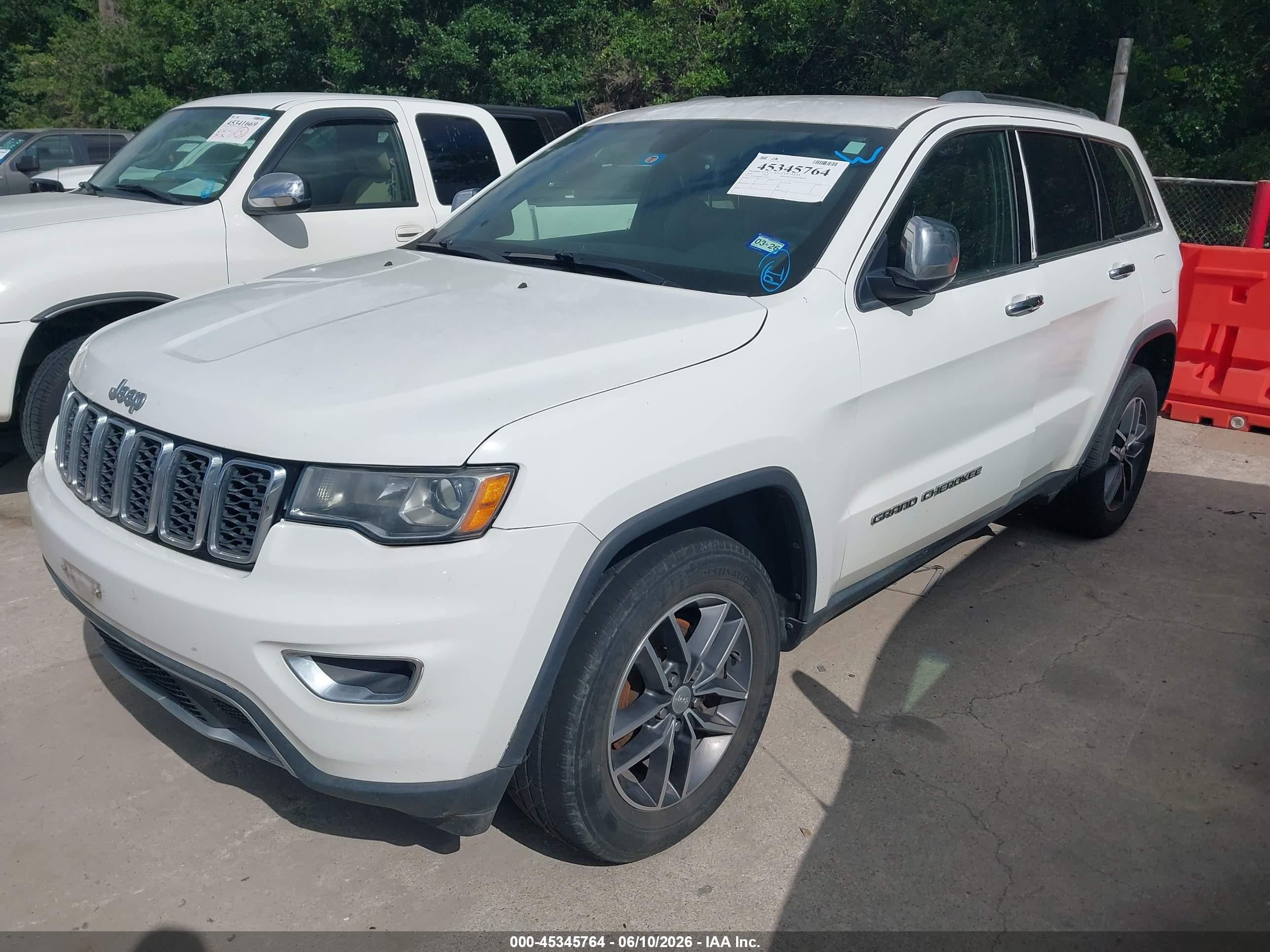 2018 Jeep Grand Cherokee Limited 4x4 White vin: 1C4RJFBG5JC315037