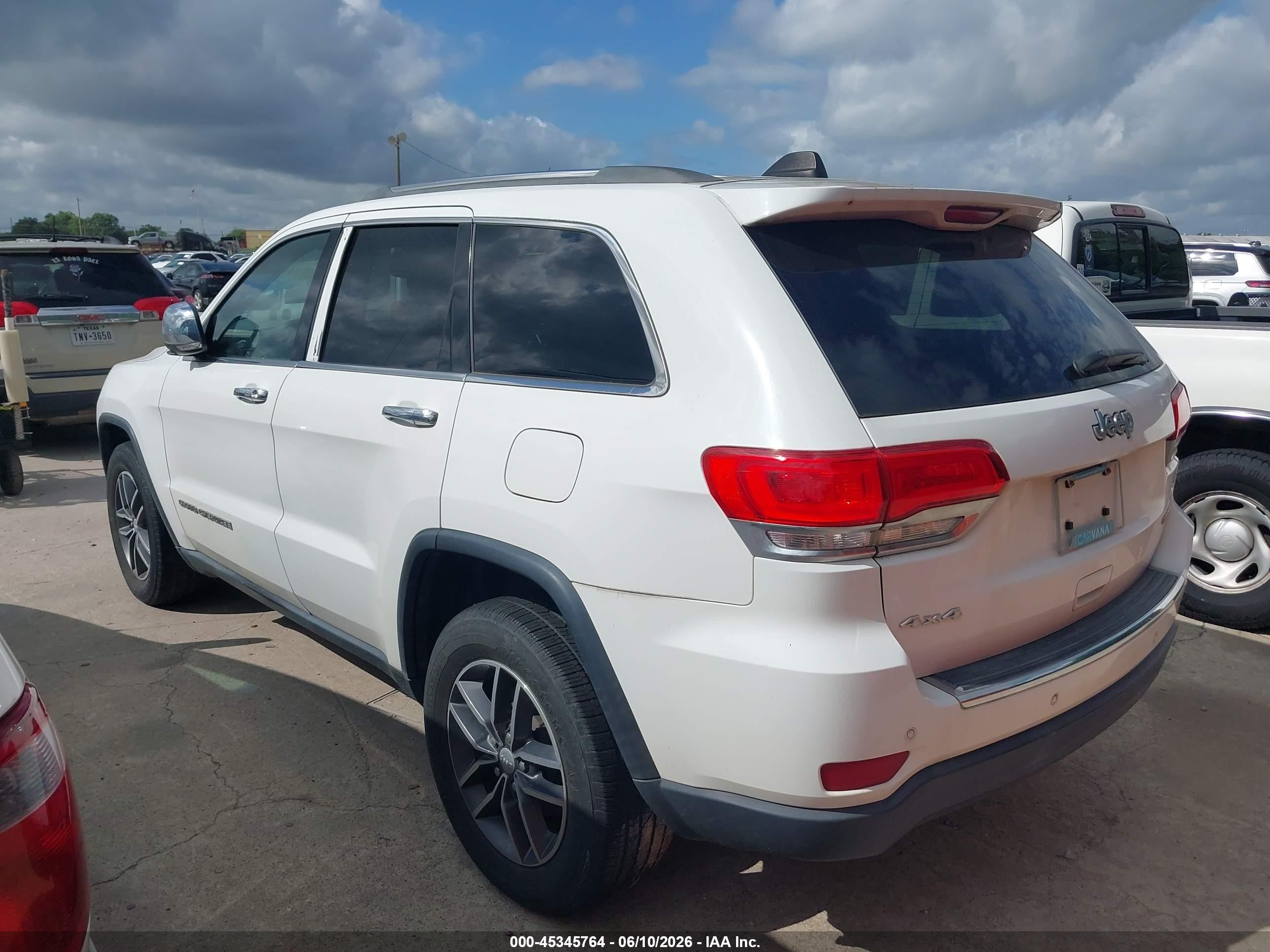 2018 Jeep Grand Cherokee Limited 4x4 White vin: 1C4RJFBG5JC315037
