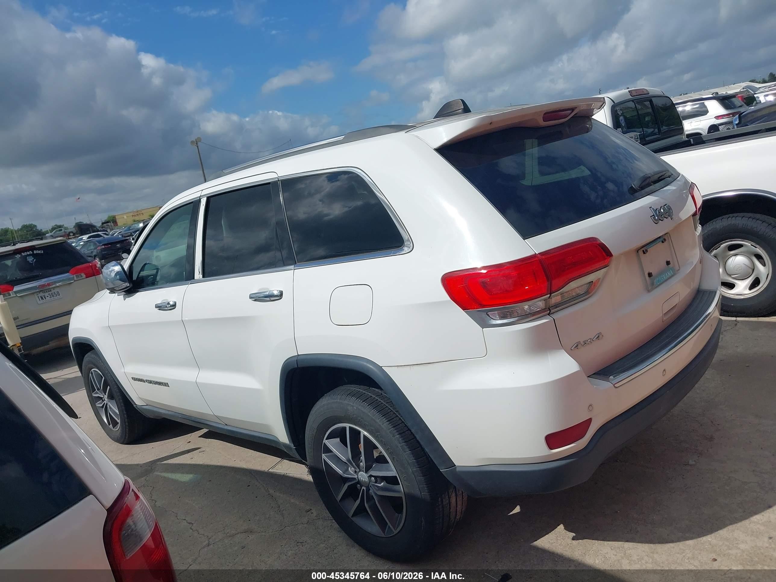 2018 Jeep Grand Cherokee Limited 4x4 White vin: 1C4RJFBG5JC315037