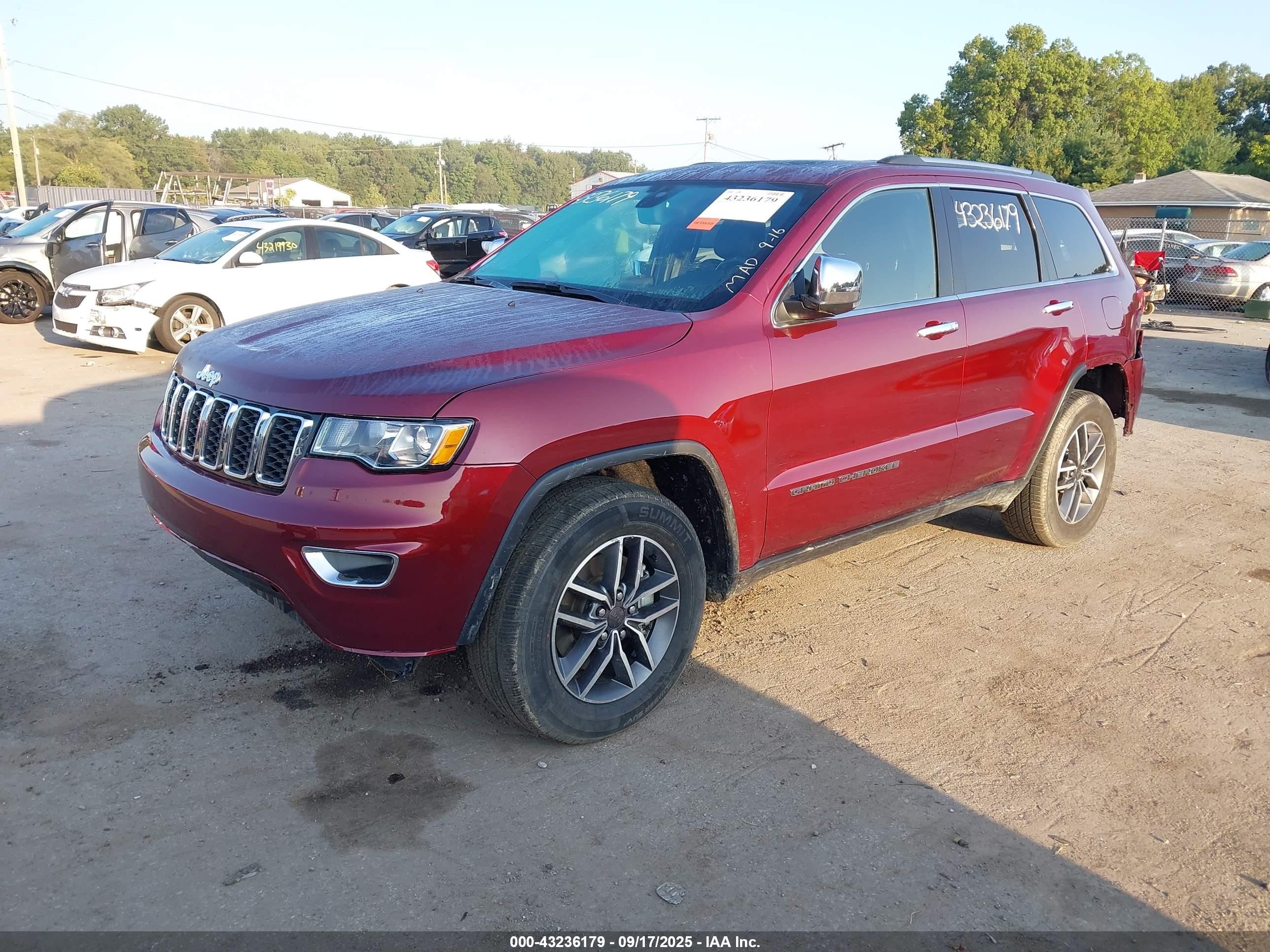 2021 Jeep Grand Cherokee Limited 4x4 Красный vin: 1C4RJFBG5MC546203