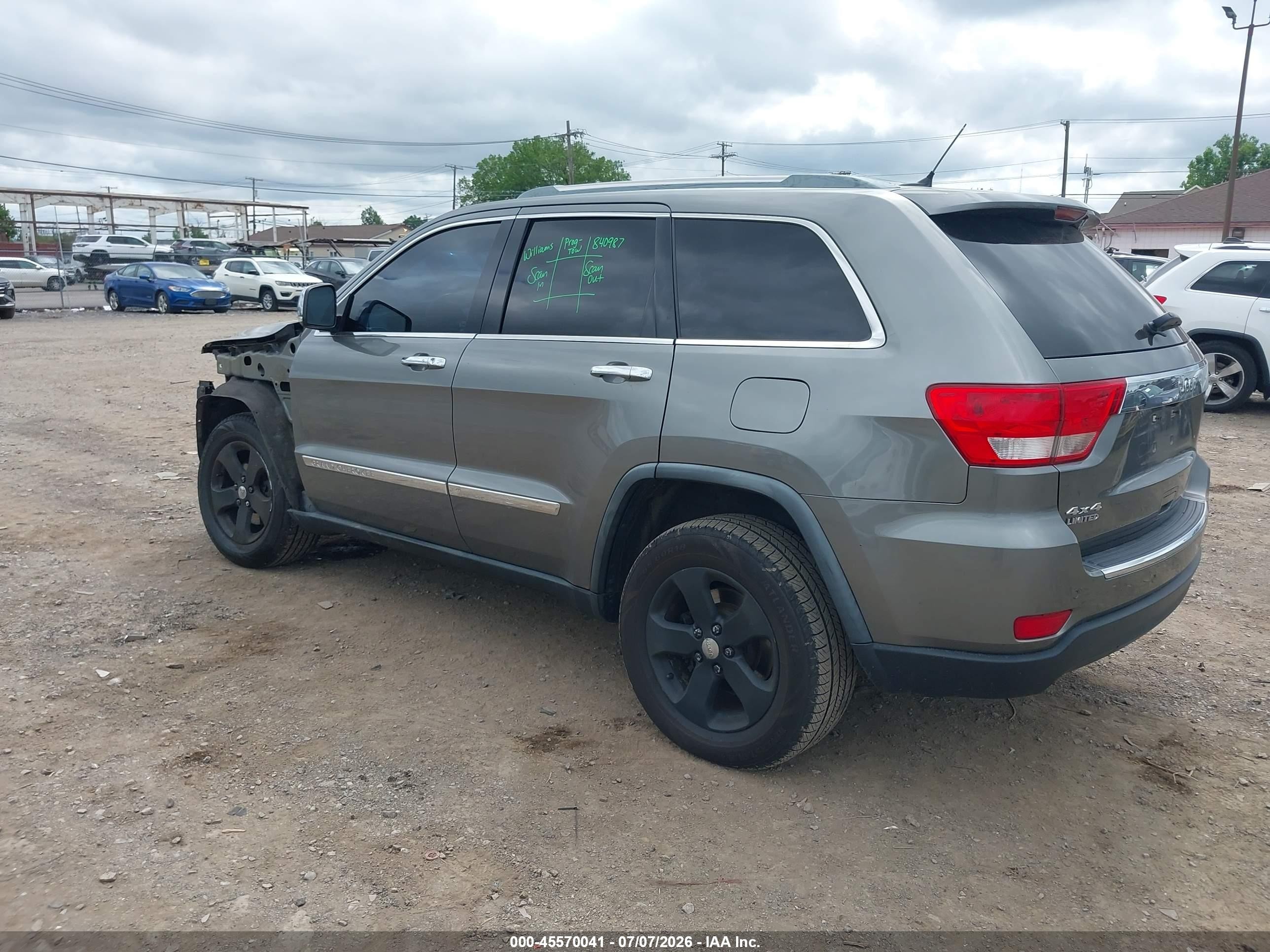2012 Jeep Grand Cherokee Limited Серый vin: 1C4RJFBG6CC140509