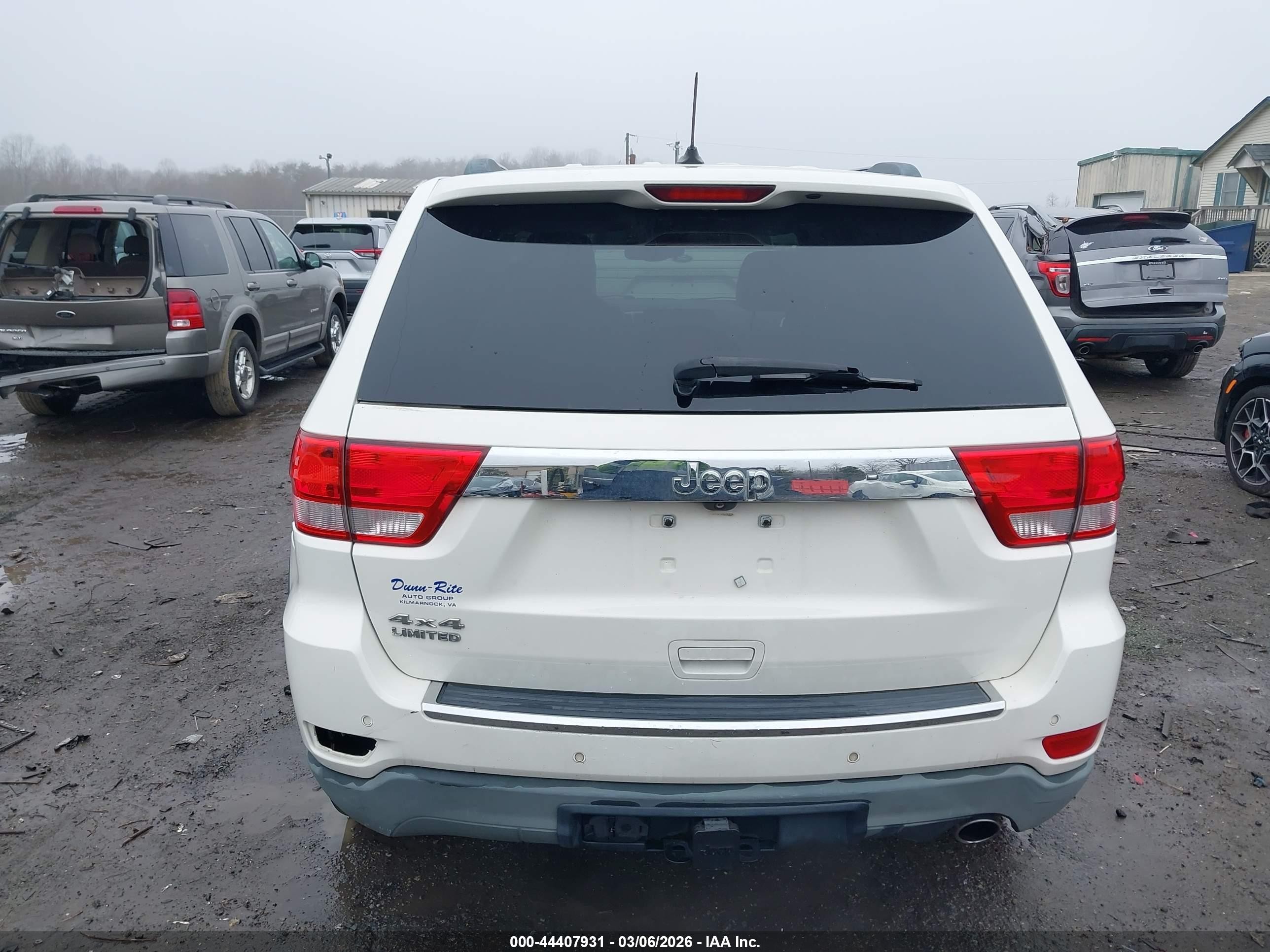 2012 Jeep Grand Cherokee Limited Белый vin: 1C4RJFBG6CC248452