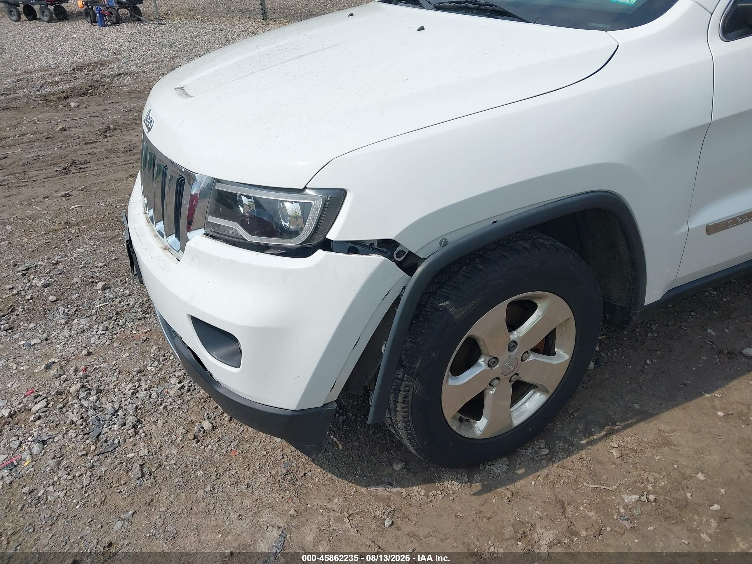 2013 Jeep Grand Cherokee Limited White vin: 1C4RJFBG6DC638596