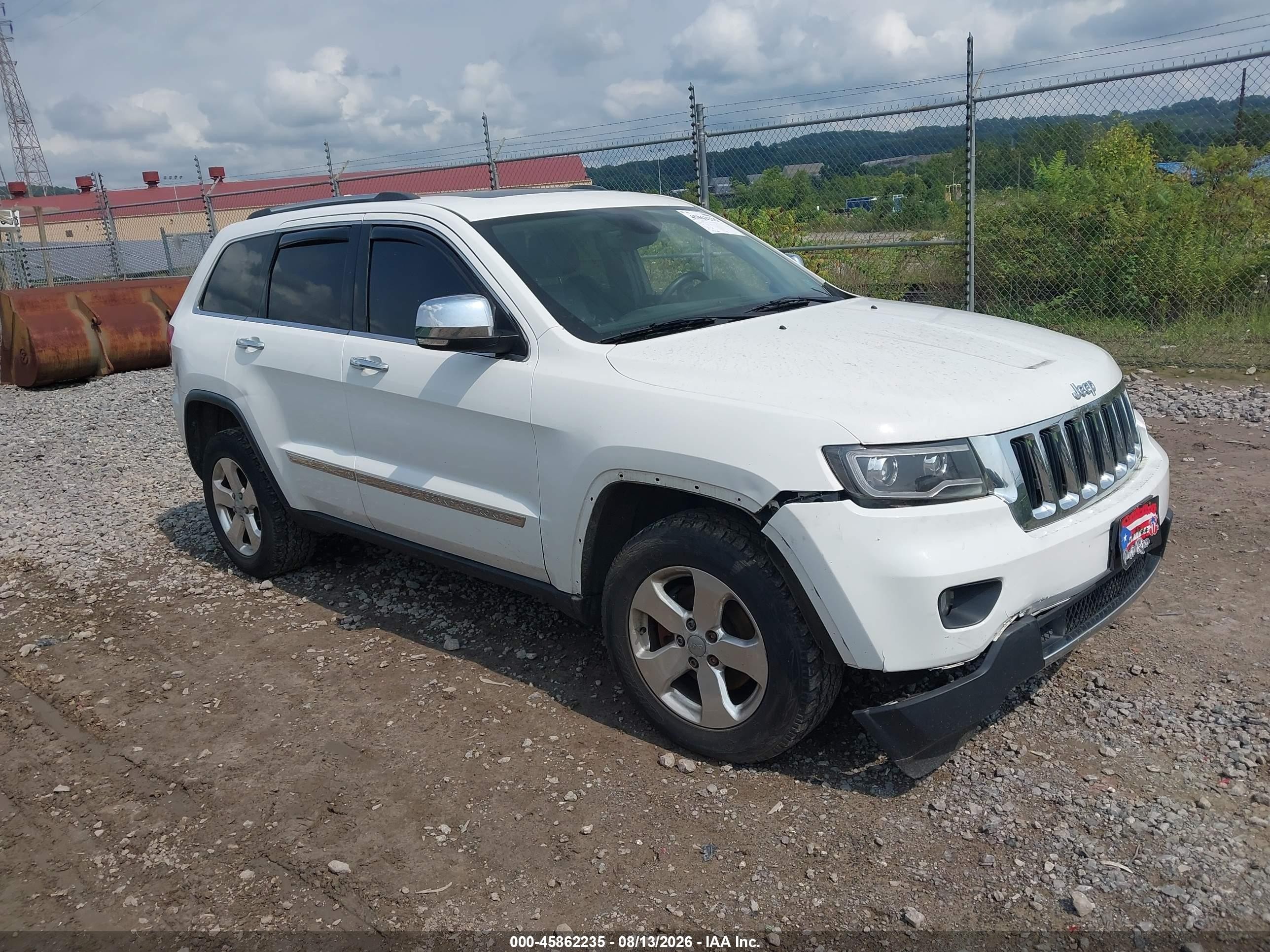2013 Jeep Grand Cherokee Limited White vin: 1C4RJFBG6DC638596