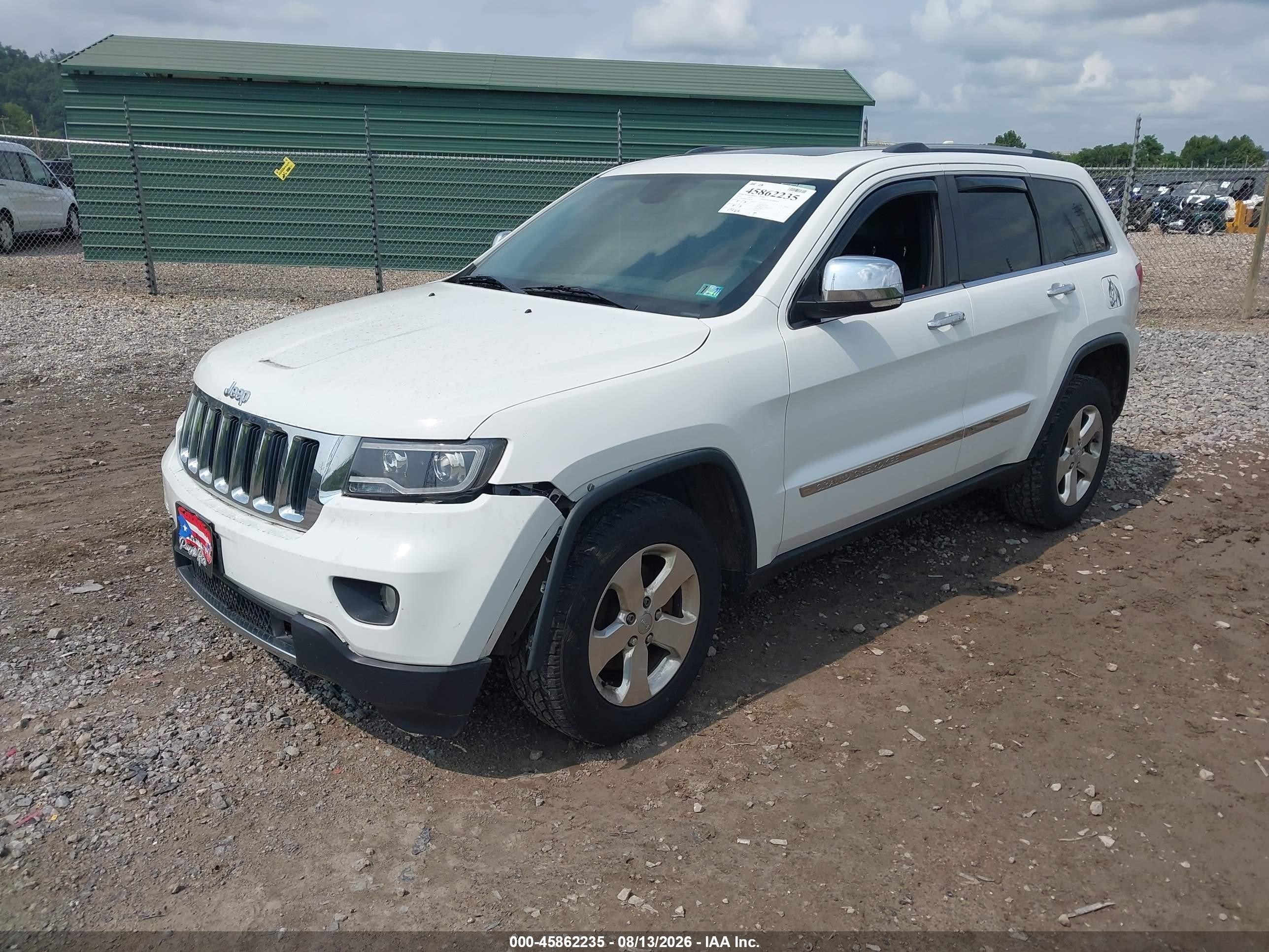 2013 Jeep Grand Cherokee Limited White vin: 1C4RJFBG6DC638596