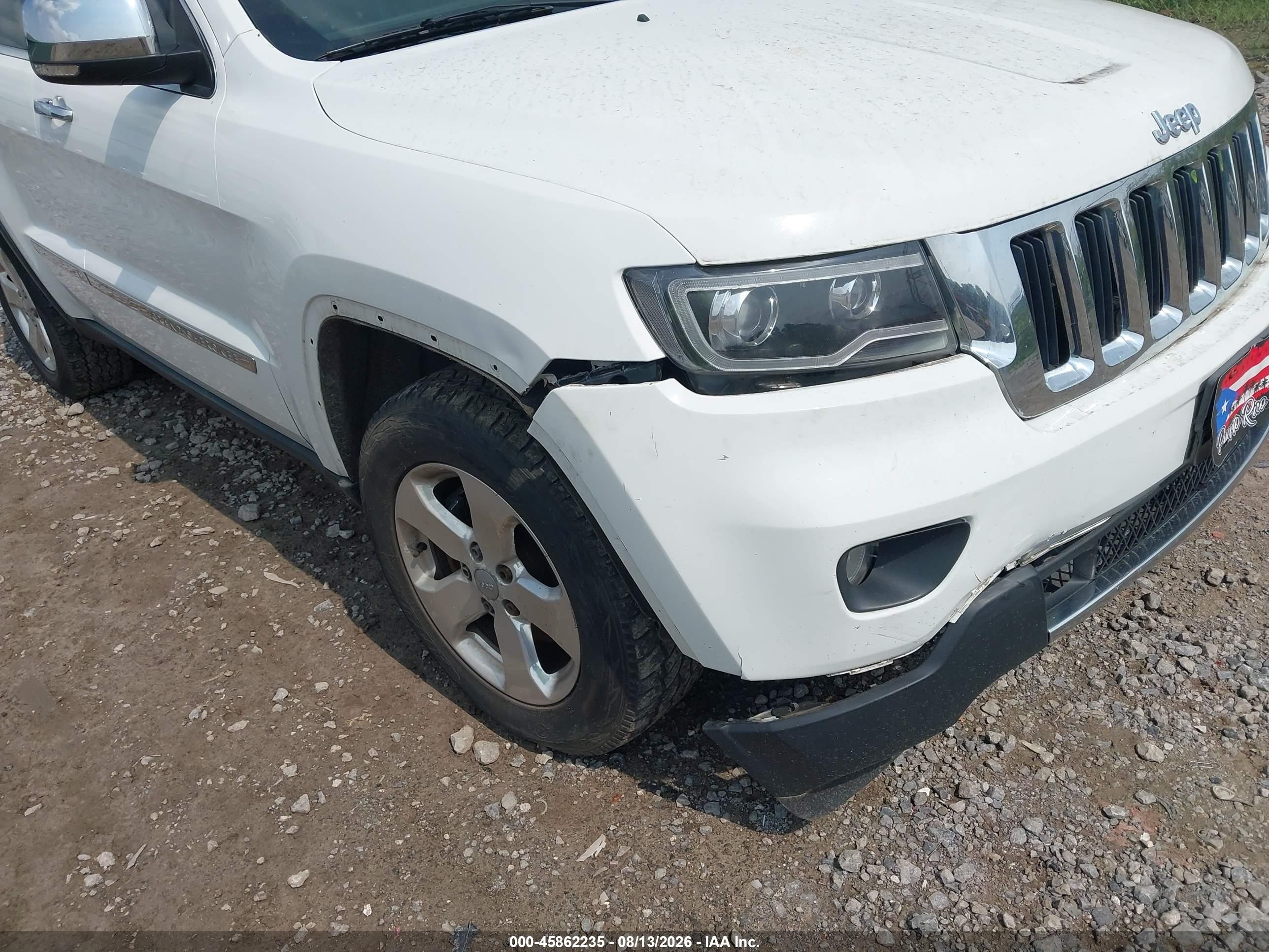2013 Jeep Grand Cherokee Limited White vin: 1C4RJFBG6DC638596