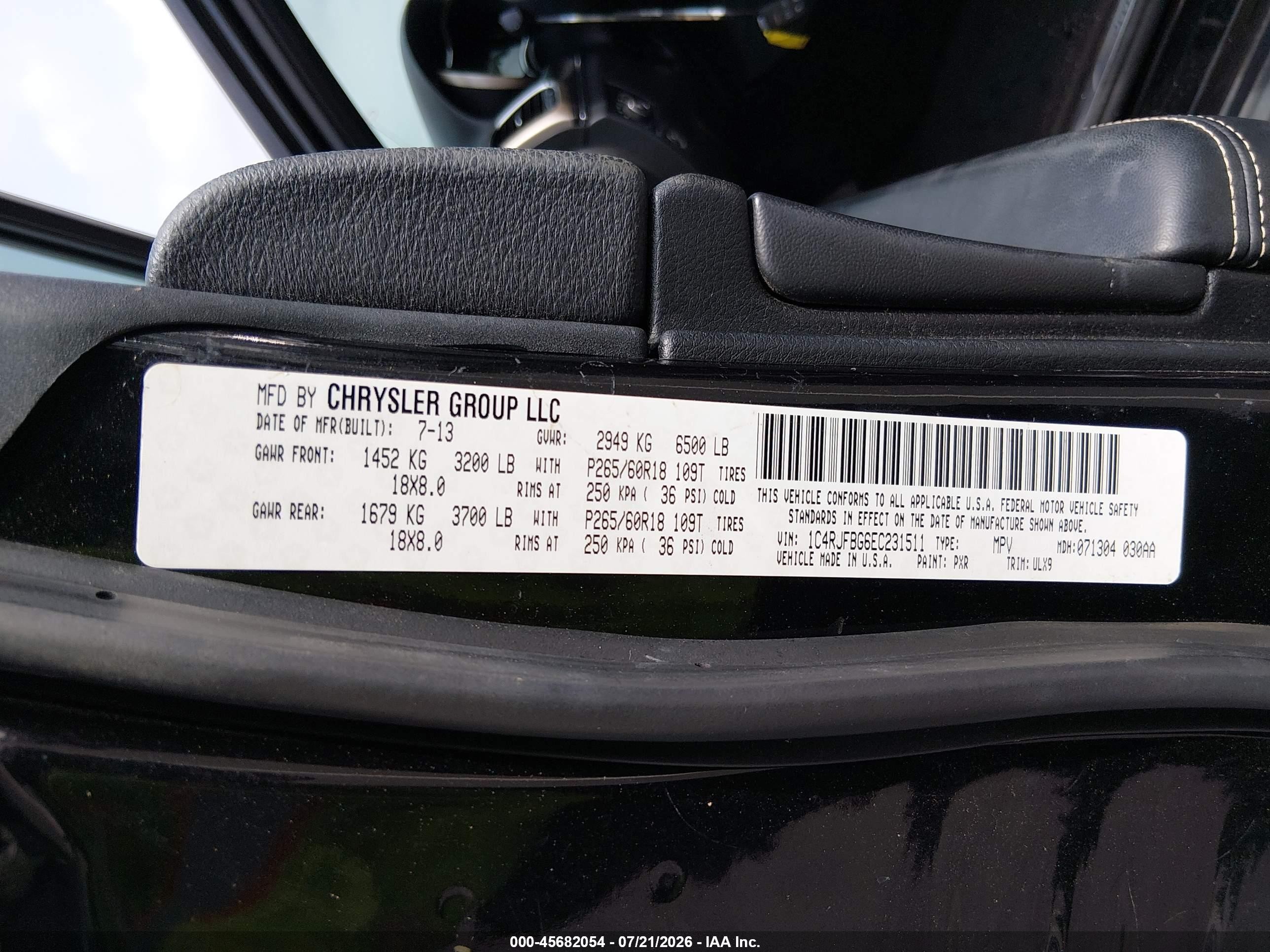 2014 Jeep Grand Cherokee Limited Черный vin: 1C4RJFBG6EC231511