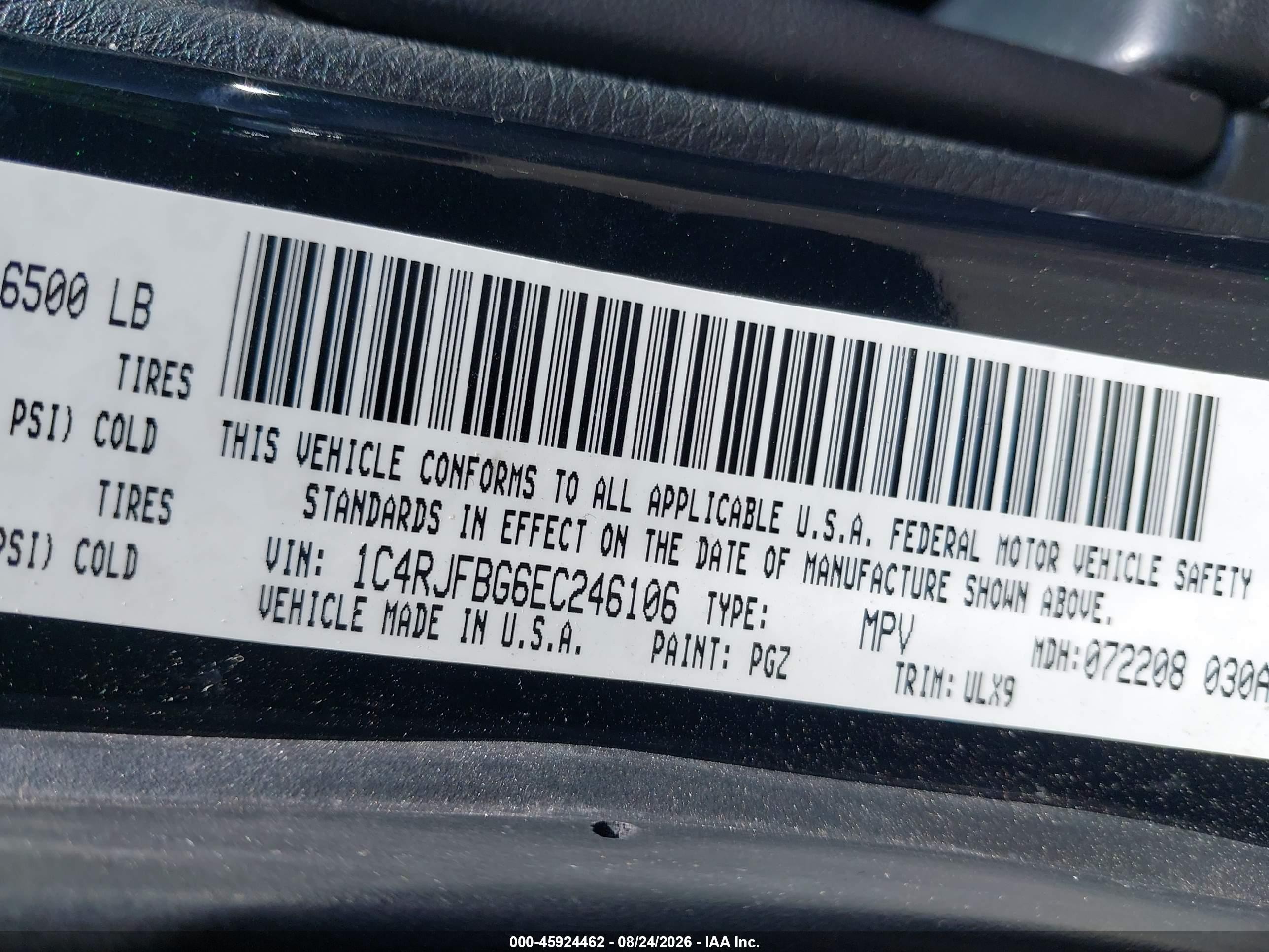 2014 Jeep Grand Cherokee Limited Черный vin: 1C4RJFBG6EC246106