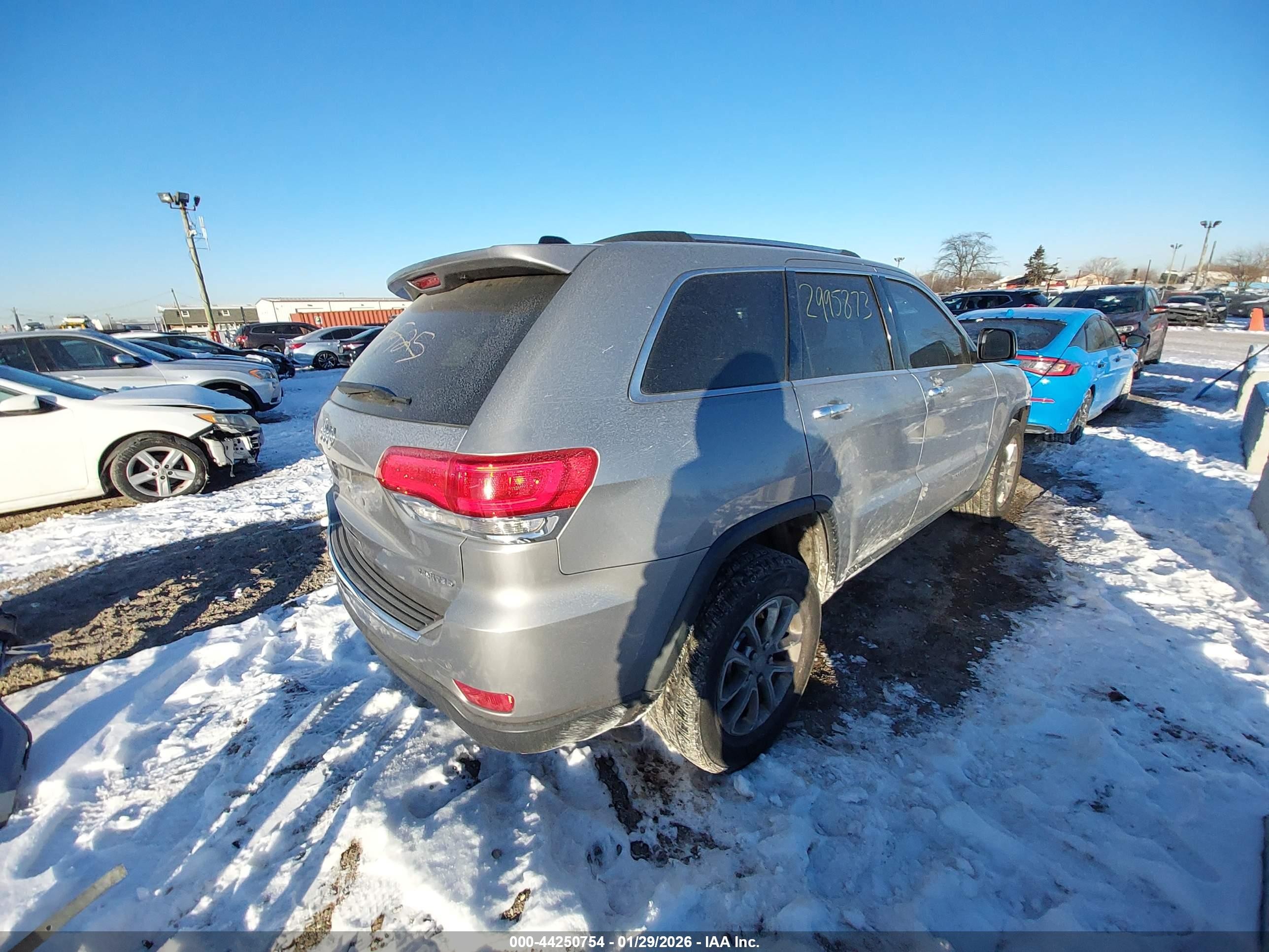 2014 Jeep Grand Cherokee Limited Серебряный vin: 1C4RJFBG6EC246896
